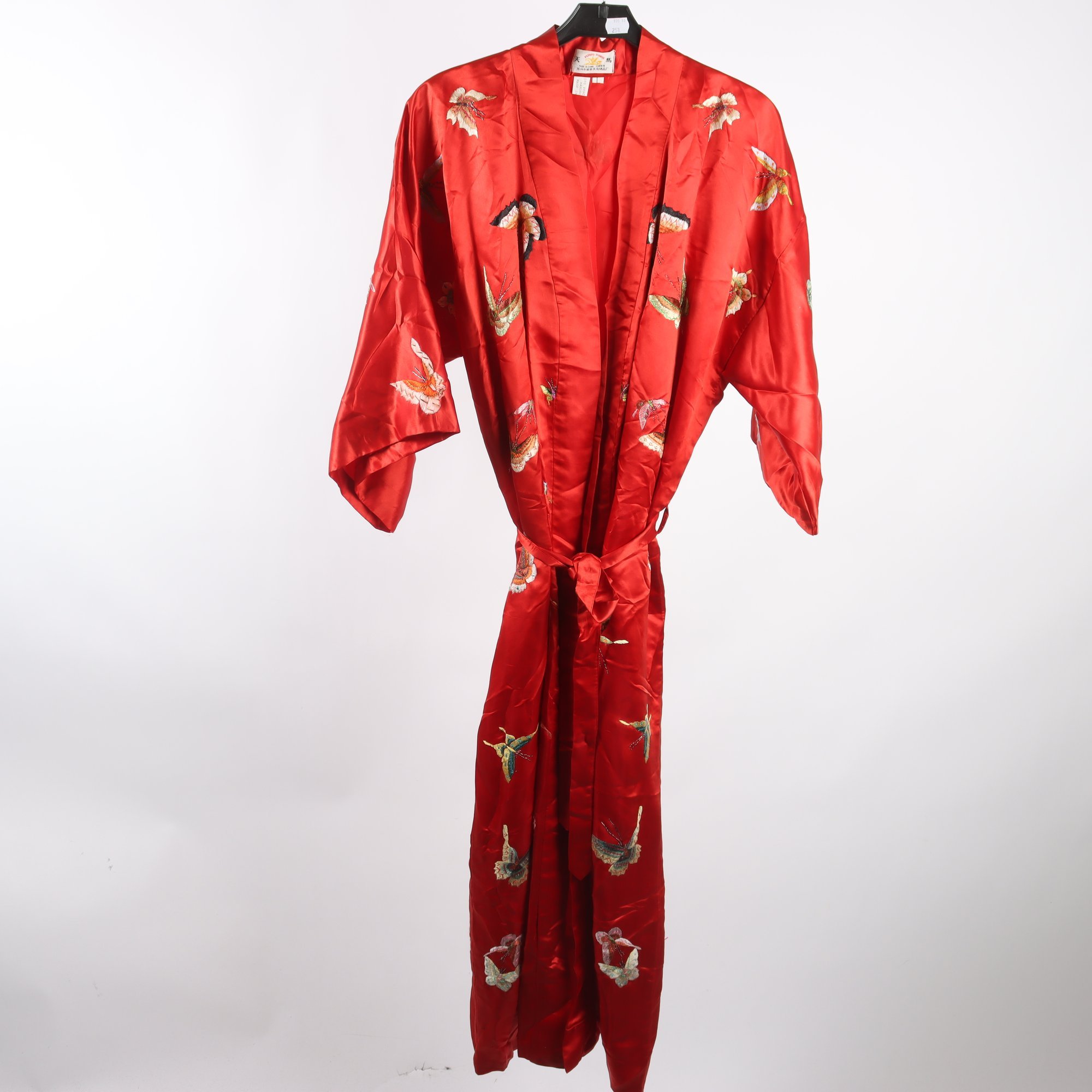 Morgonrock/kimono, Flying Horse, röd, stl. L