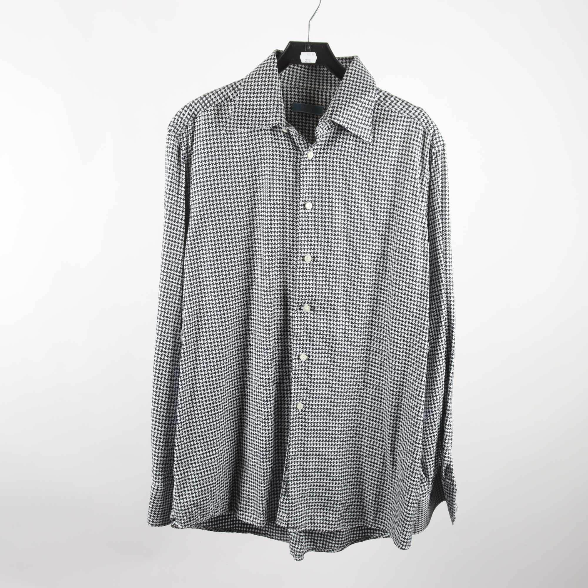 Skjorta, Eton, blå, vit, mönstrad, stl ca. L