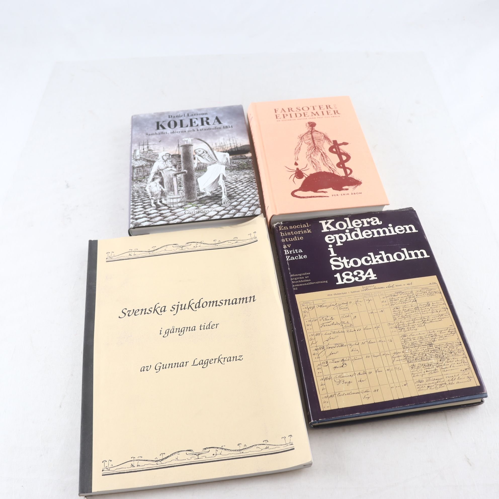 Farsoter och epidemier i historiskt perspektiv, bokpaket med 4 vol.