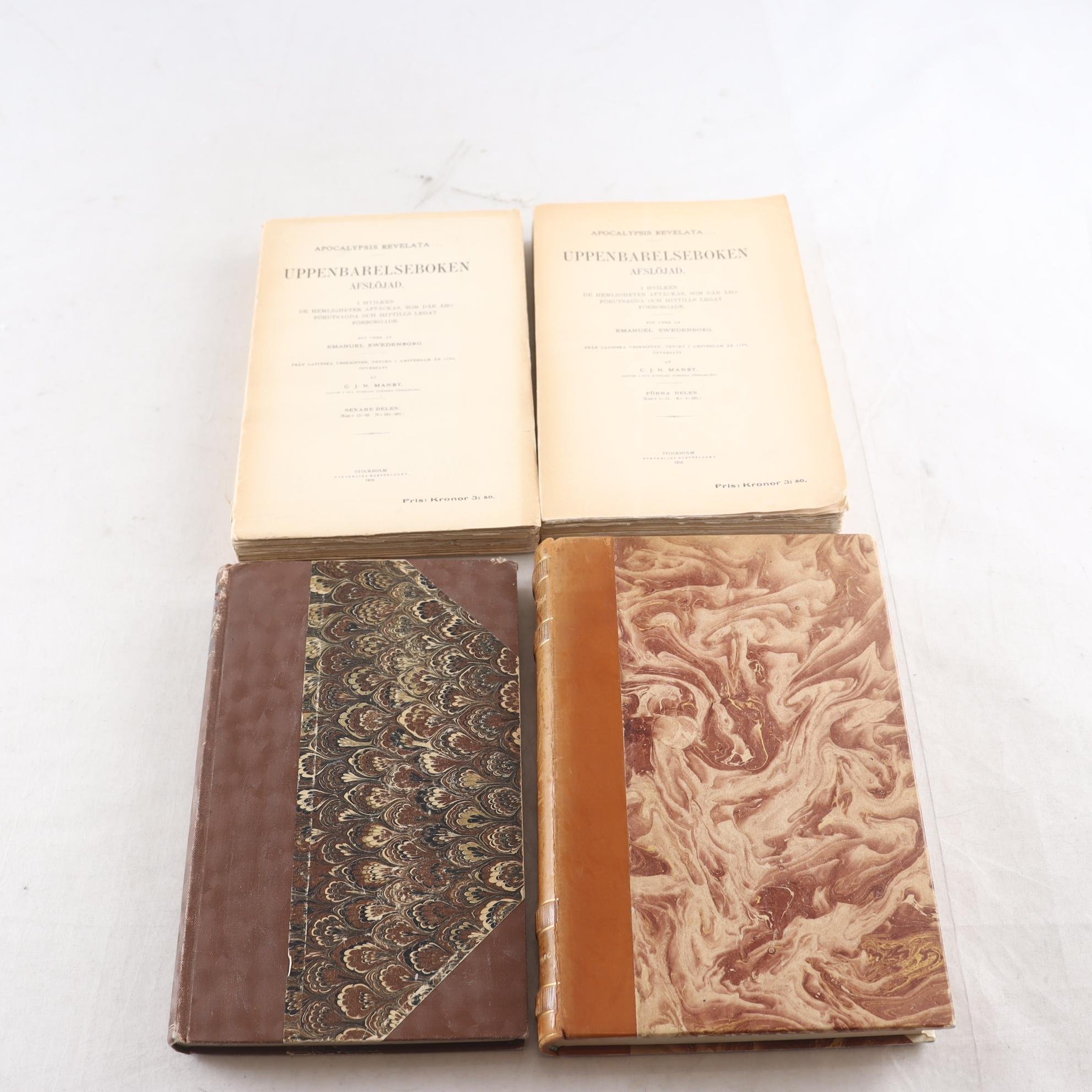 Emanuel Swedenborg, bokpaket med 4 volymer