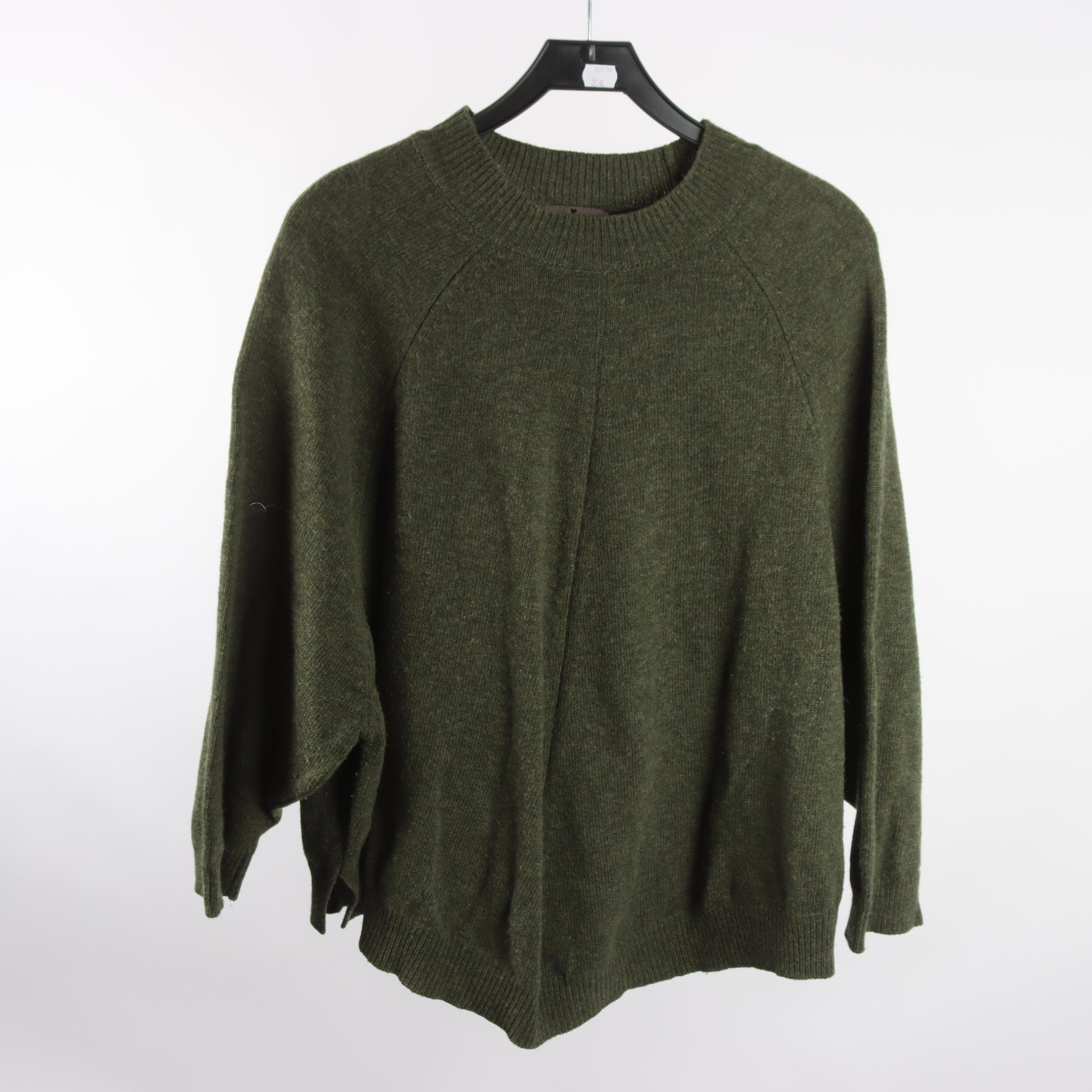 Tröja, Lundgaard, grön, lammull, stl. ca. L.