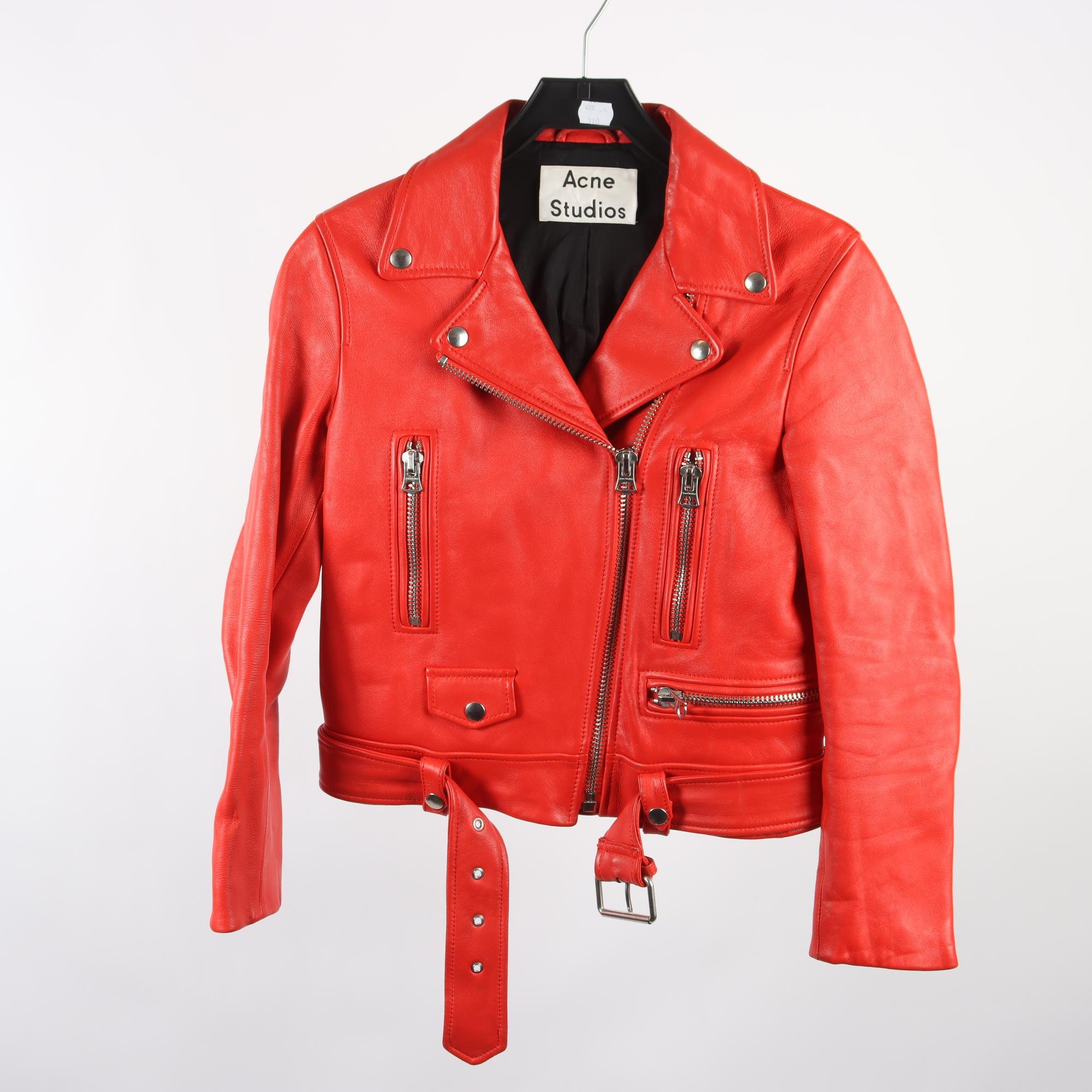 Skinnjacka, Acne Studio, röd, stl. 36.