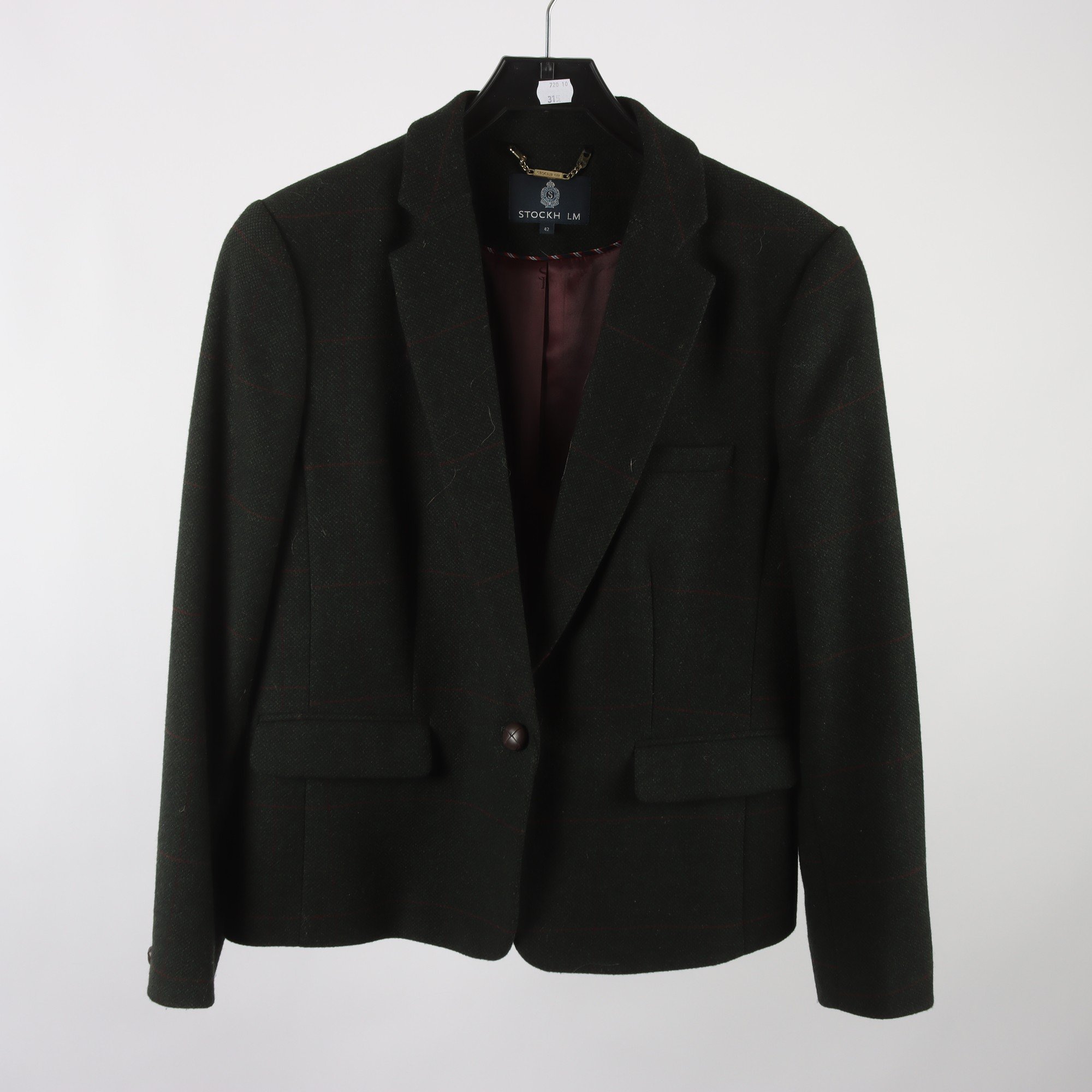 Kavaj, Stockh LM, grön, ull, stl. 42.