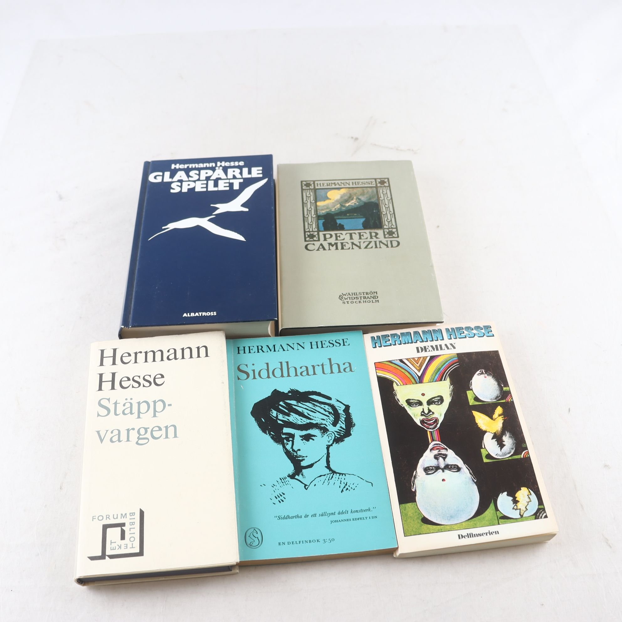 Hermann Hesse, bokpaket med 5 volymer