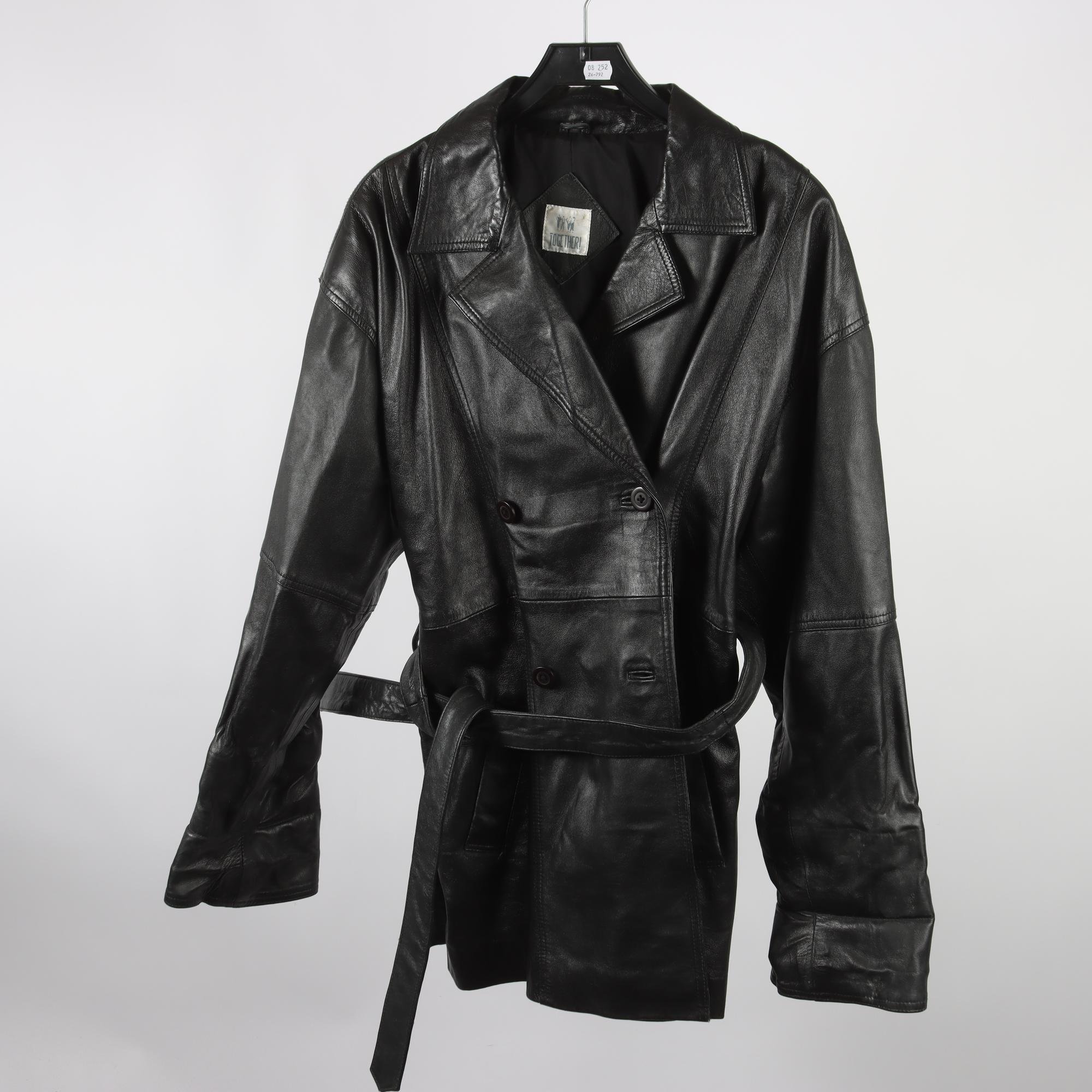 Skinnjacka, Together, 100% läder, vintage, stl. 42