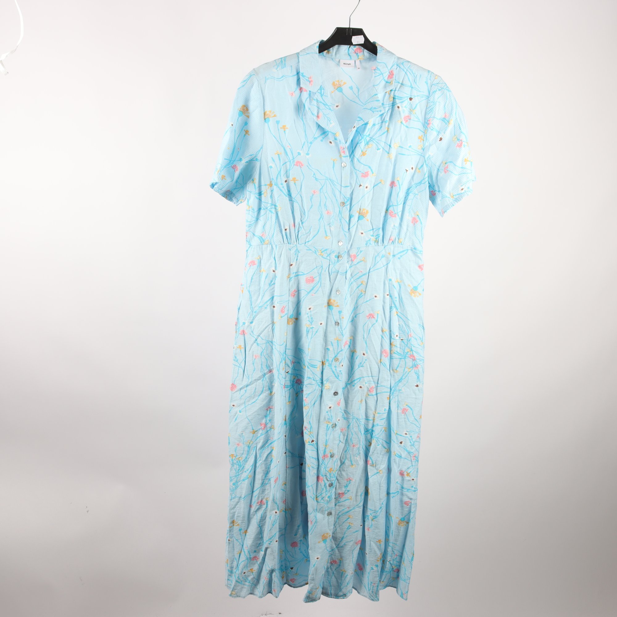 Klänning, Nümph, blå, blommig, stl. 38