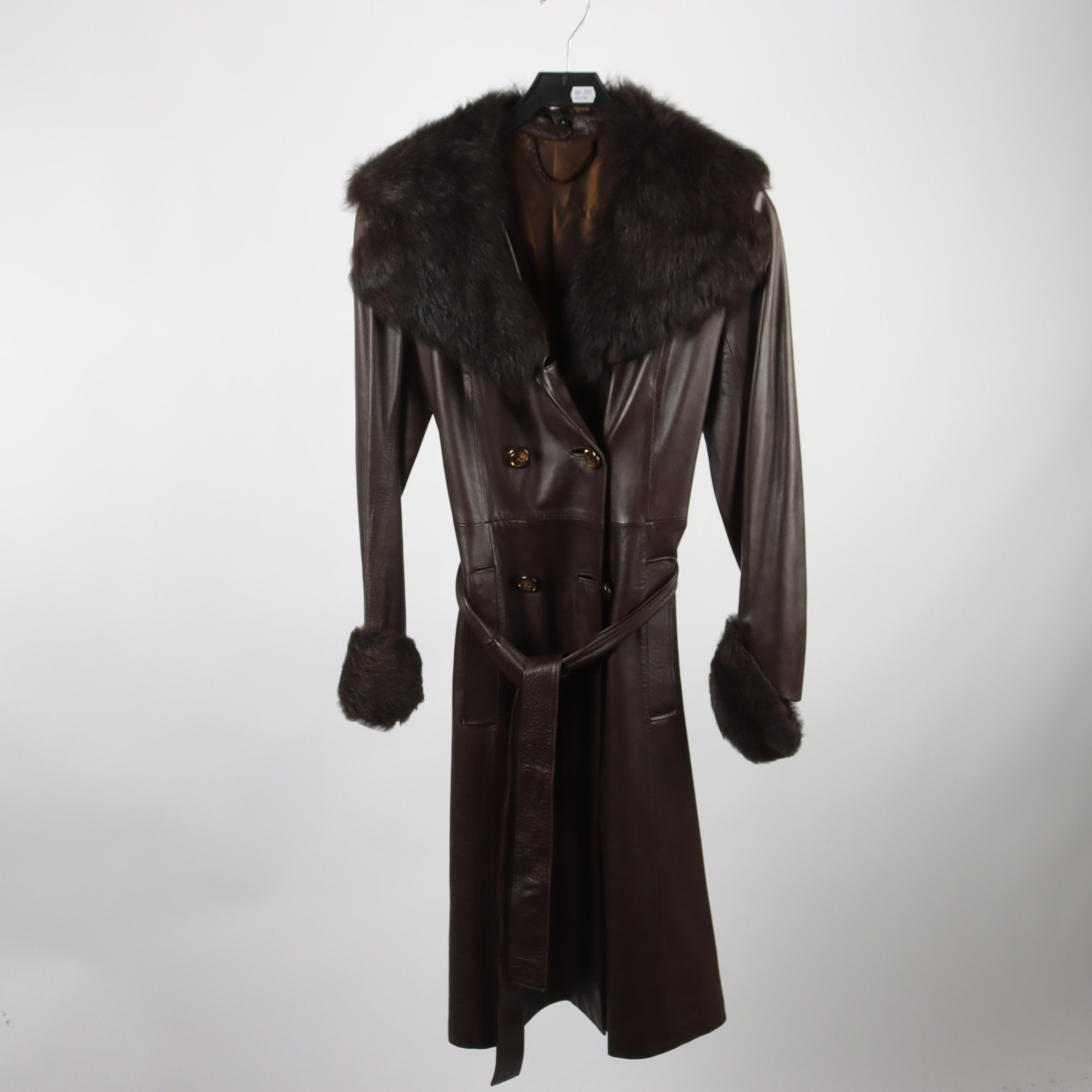 Skinnkappa, vintage, 100% läder, stl. 42