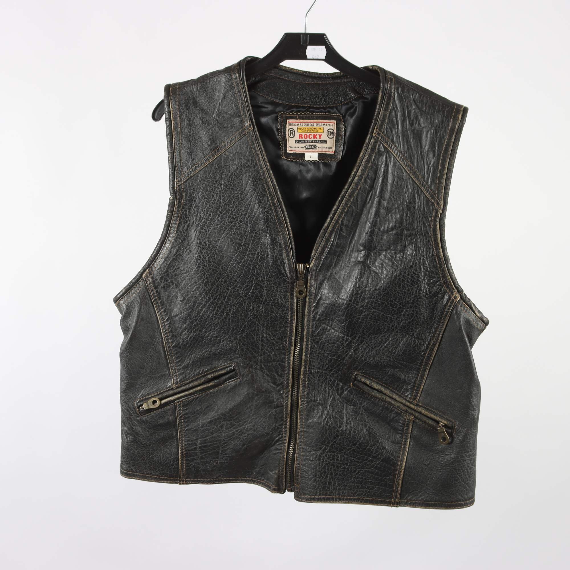 Skinnväst, Rocky, brun, stl. L.