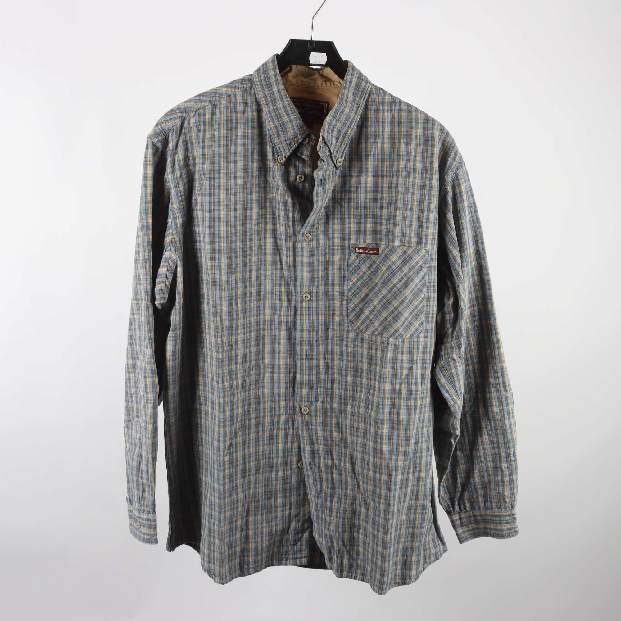 Skjorta, Marlboro Classics, rutig, blå, stl. XXL.