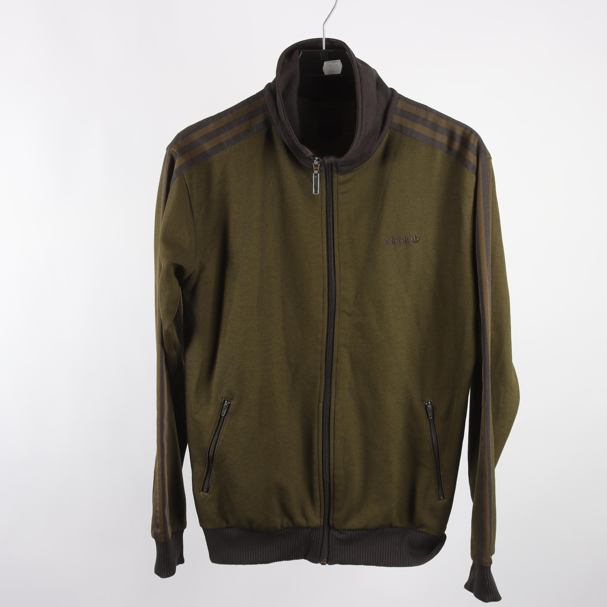 Träningsjacka, Adidas, grön, brun, stl. M.