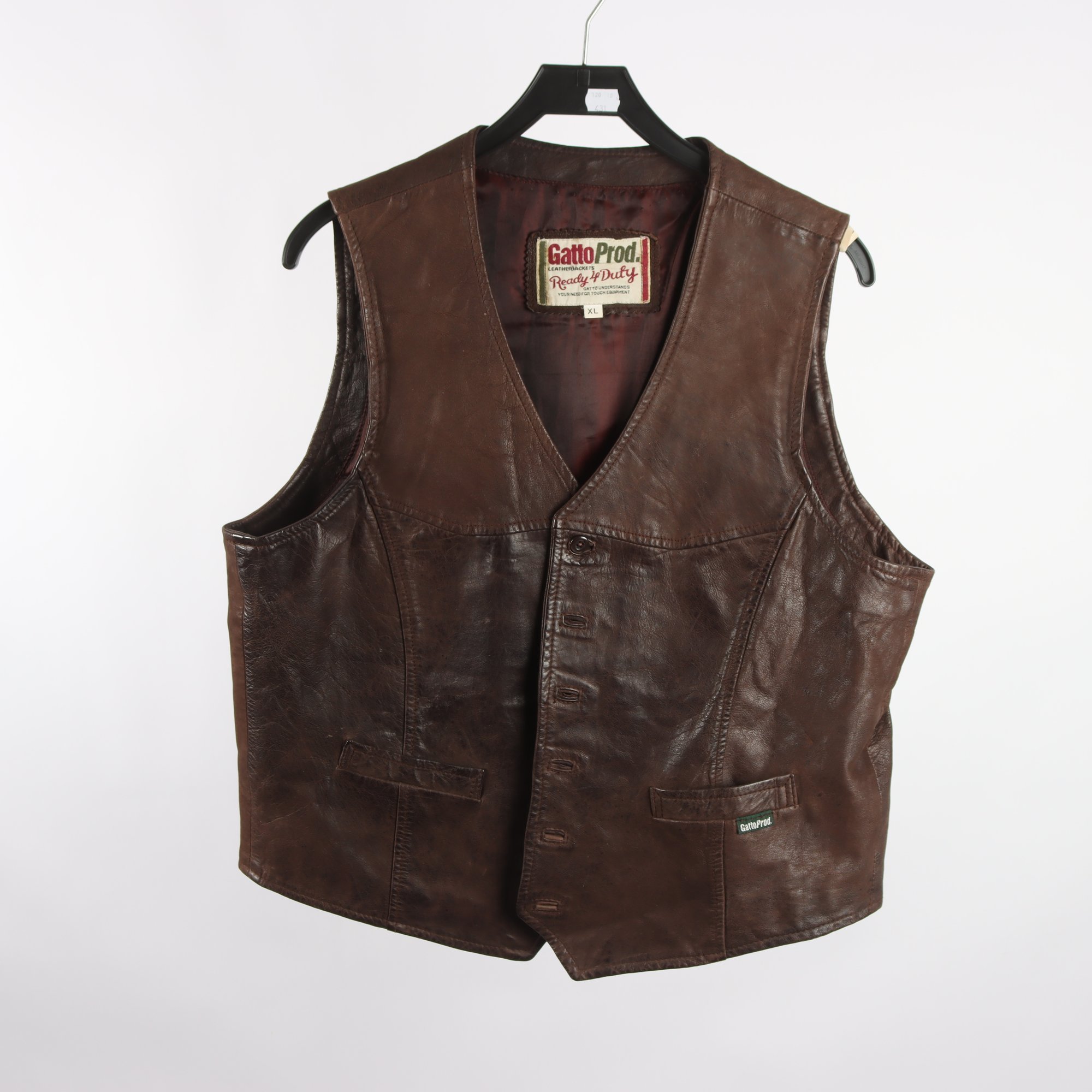 Skinnväst, Gatto, brun, stl. XL.