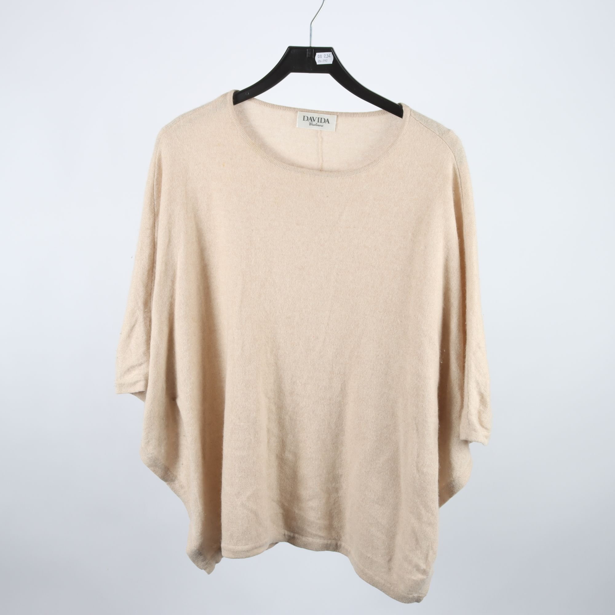 Stickad poncho, Davida Cachmere, 100% kashmir, one size