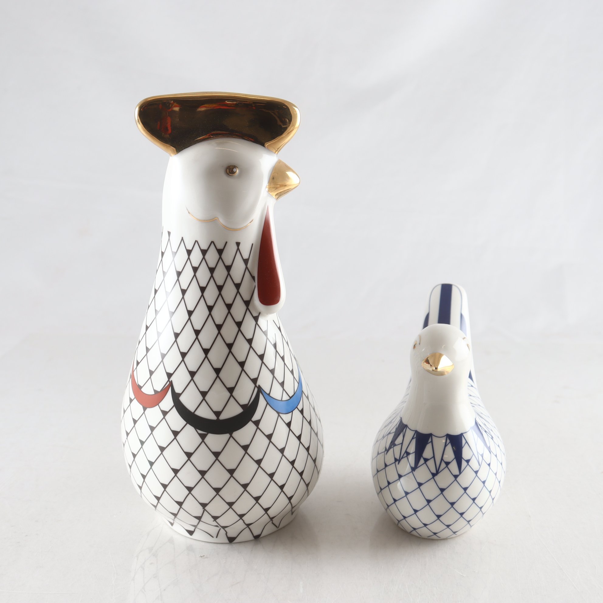 Figuriner, porslin, tupp & hörna, Oscar & Clothilde. Samfraktas ej.