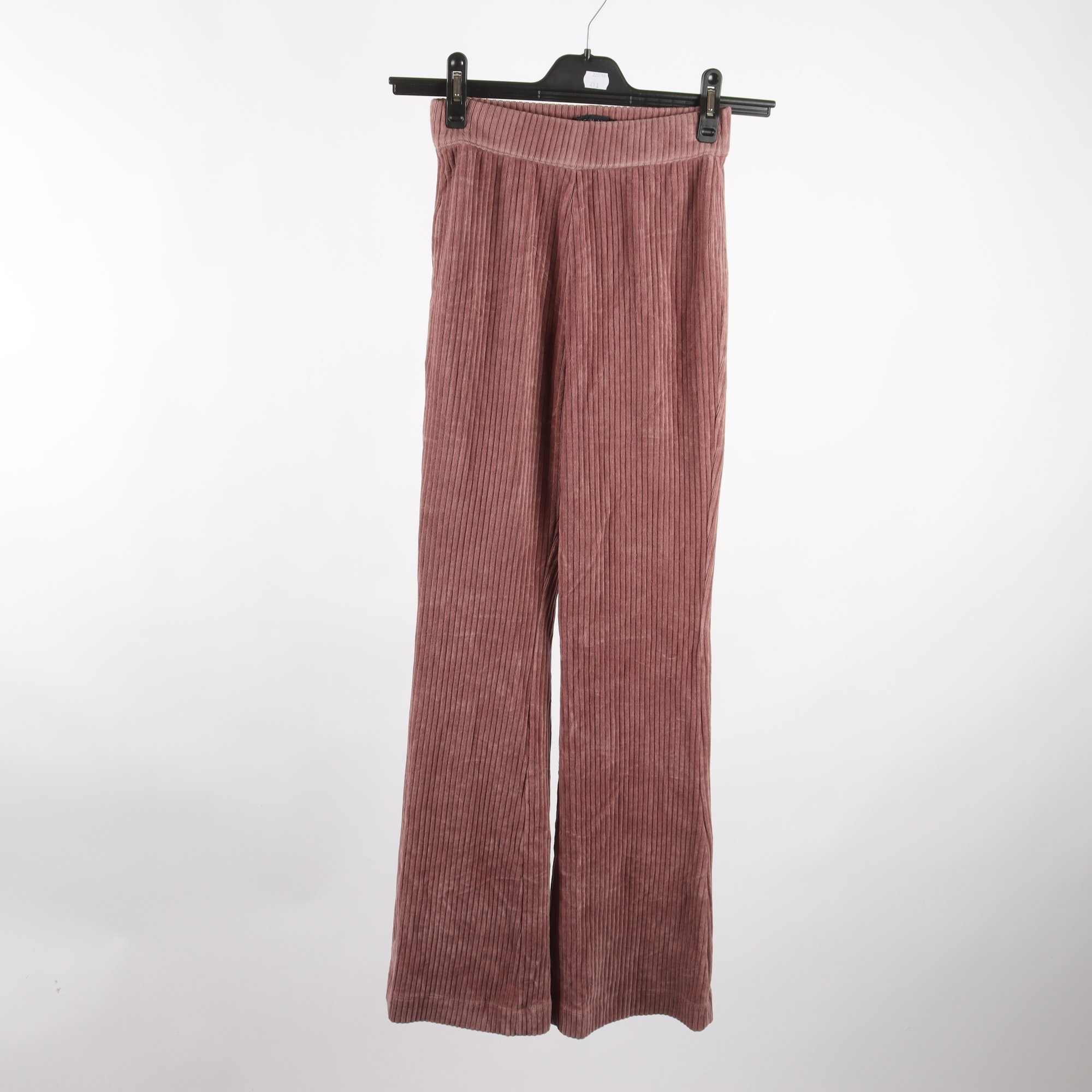 Byxor, Stockh LM, brun, mjuk manchester, stl. XS.