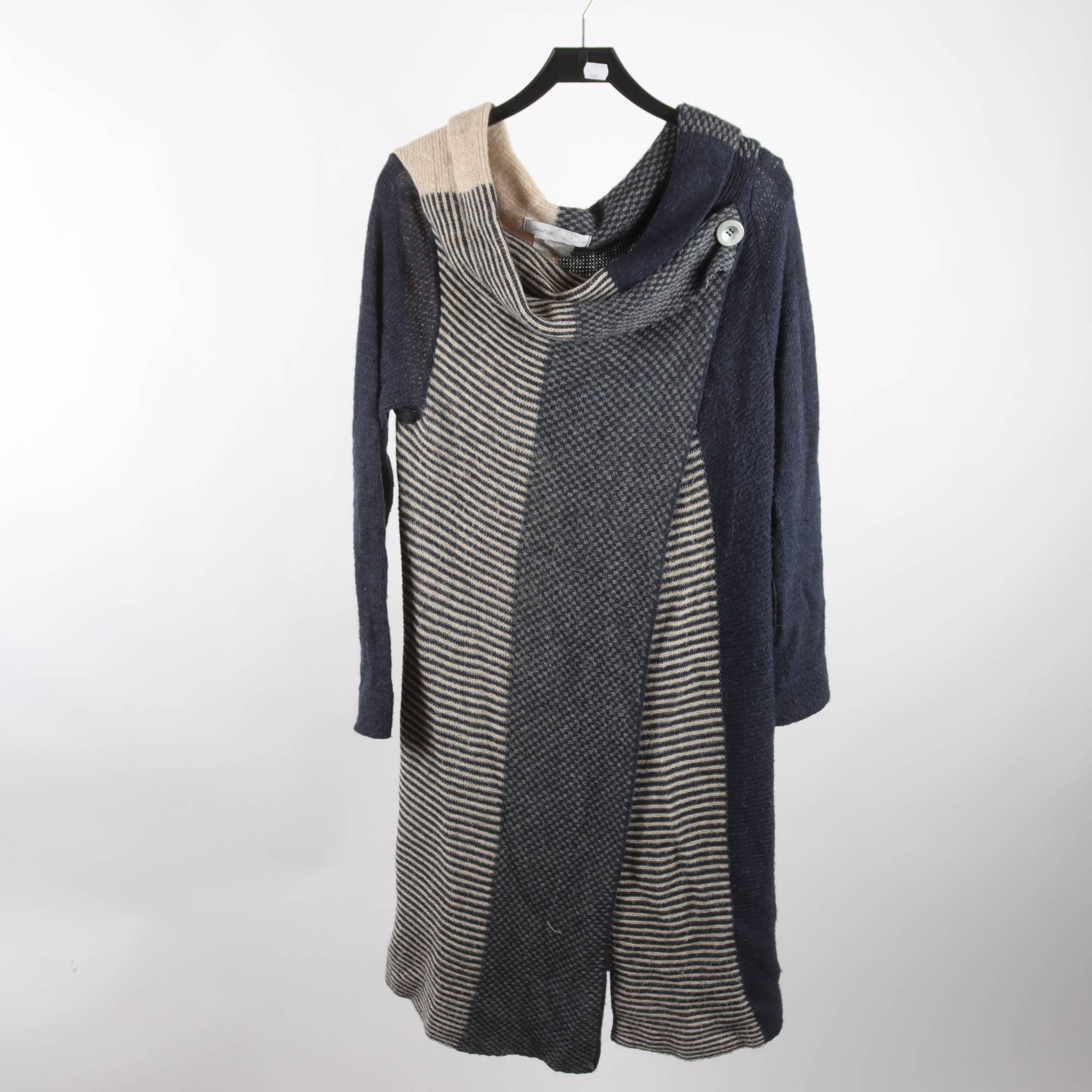 Kofta, Skovhuus, blå, beige, mohair, stl. L.