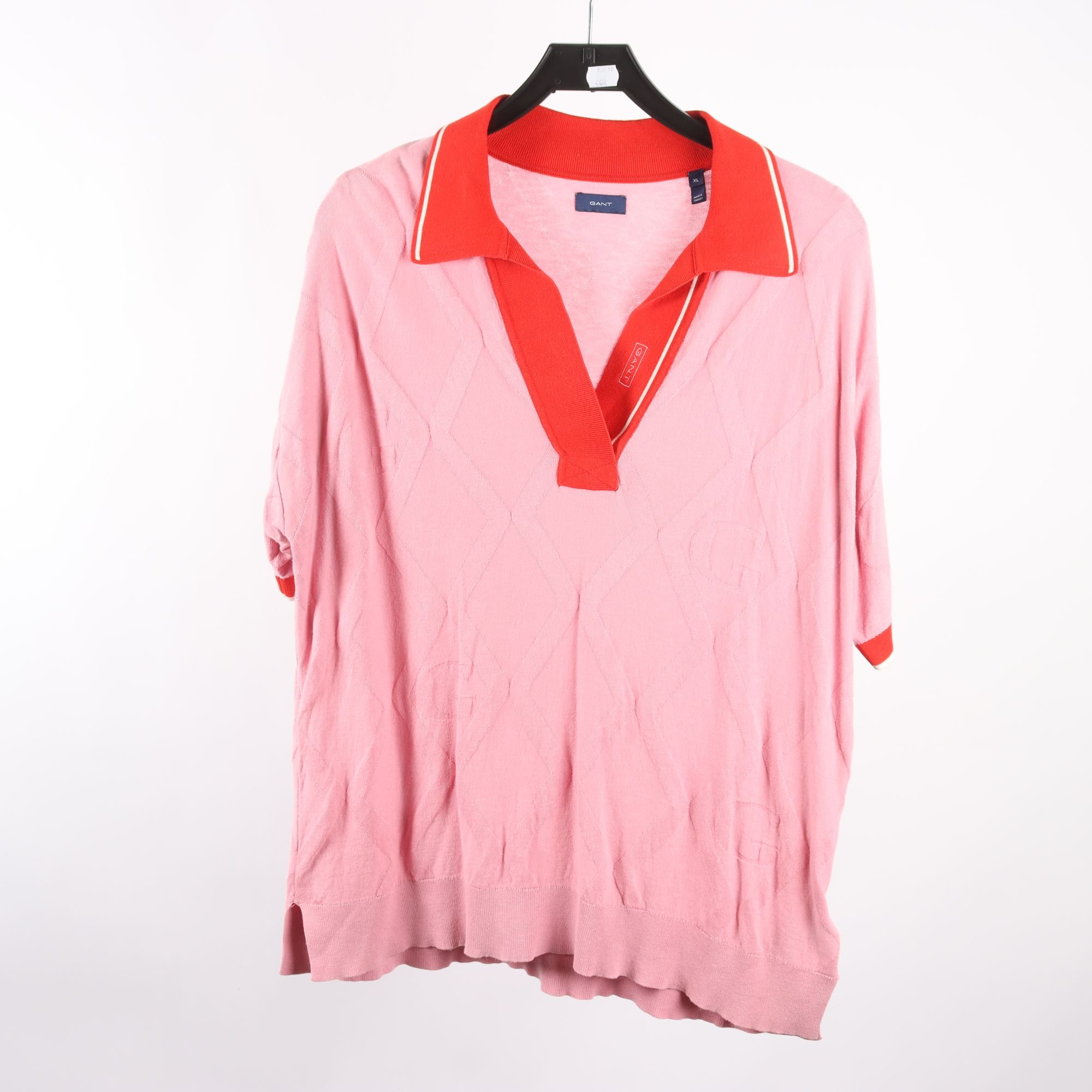 Tröja, Gant, rosa, röd, bomull, silke, stl. XL.