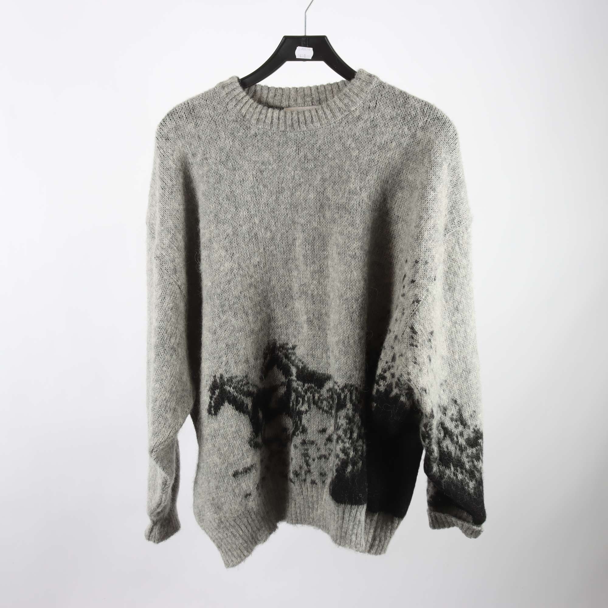 Tröja, Alafoss, grå, Island, 100% ull, stl. XL.