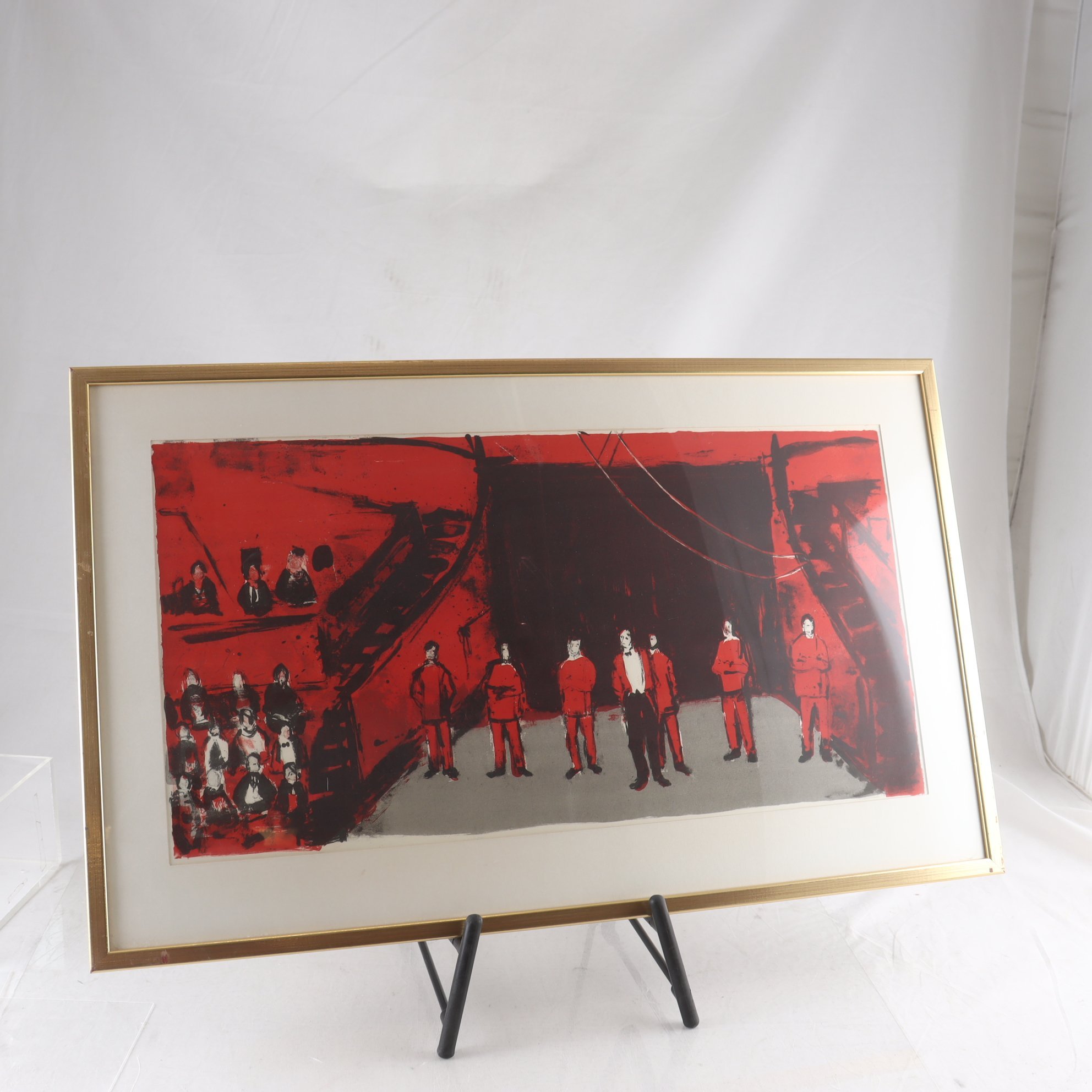 Litografiskt tryck, Le Cirque, Nathalie Chabrier, 1962. Endast avhämtning.