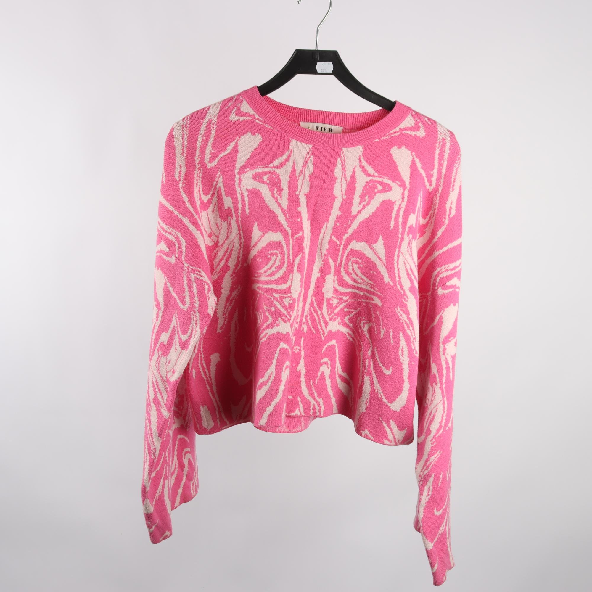 Tröja, View, vit, rosa, stl. 40.