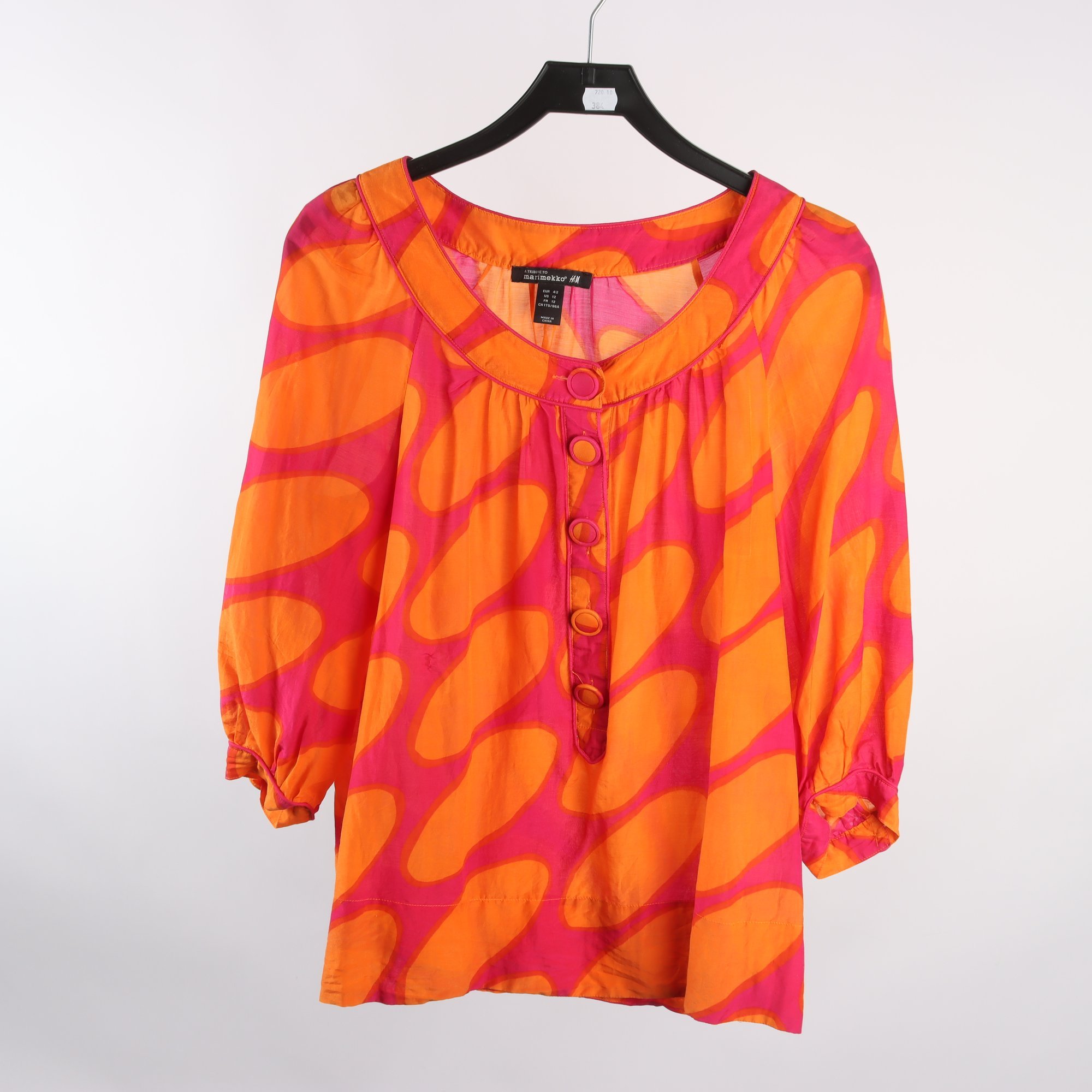 Blus, Marimekko x H&M, orane, rosa, stl. 42.