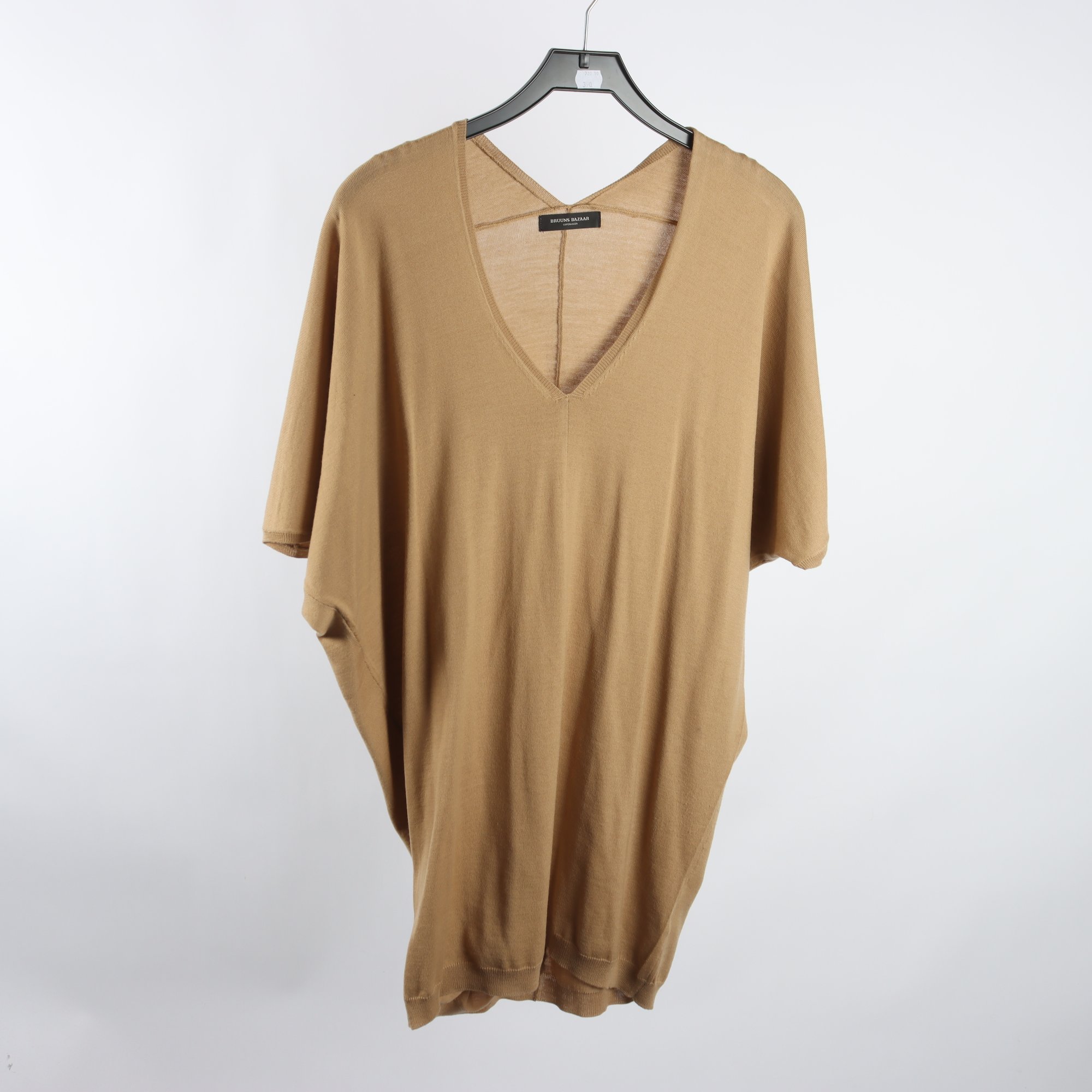 Tröja, Bruuns Bazaar, ljusbrun, 100% ull, stl. L.