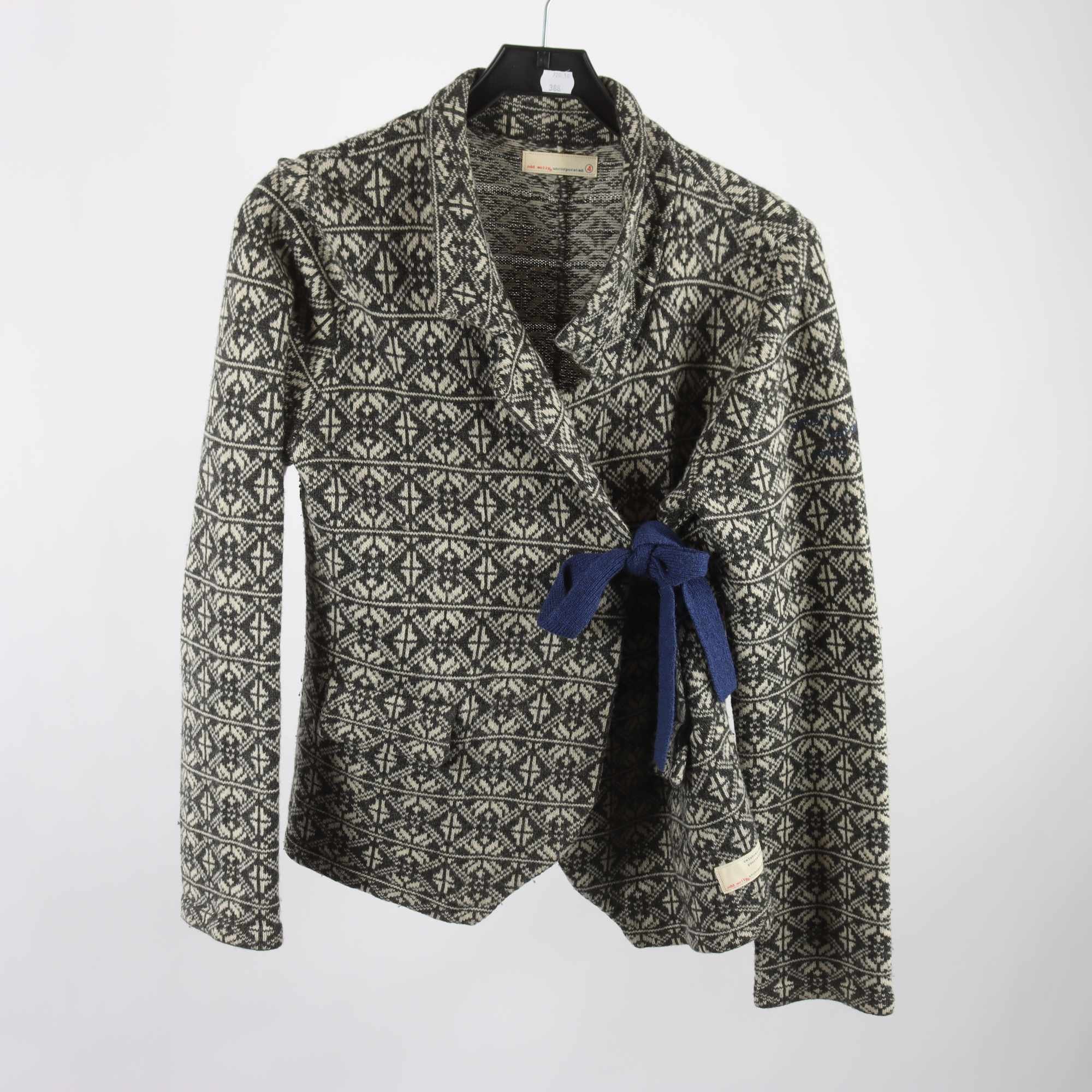 Kofta, Odd Molly, vit, grå, 80% lammull, stl. XL.