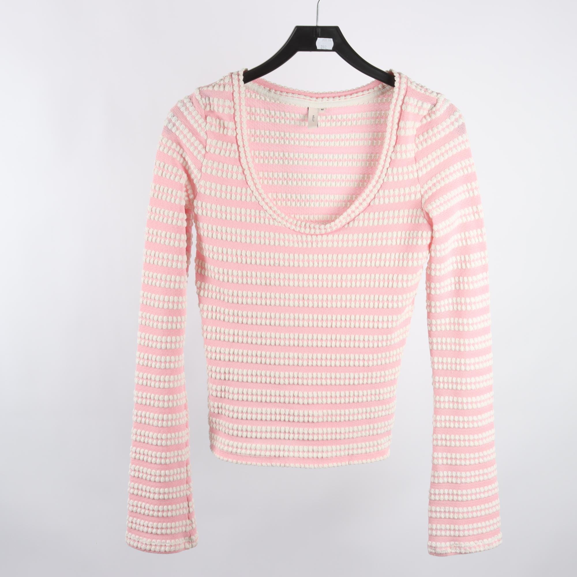 Tröja, Nelly, vit, rosa, stl. M.