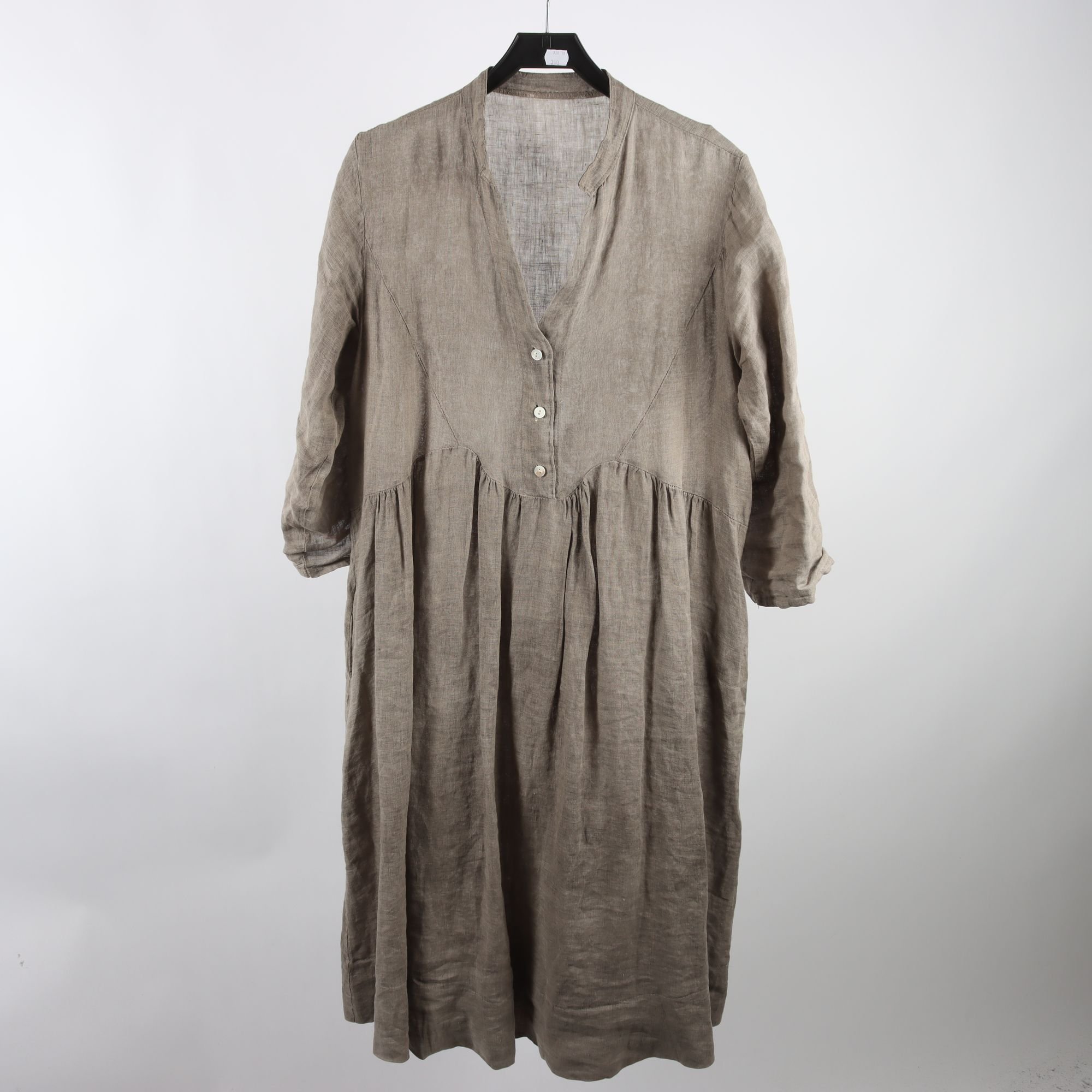 Klänning, Okänd, beige, lin, stl. ca. M/L.