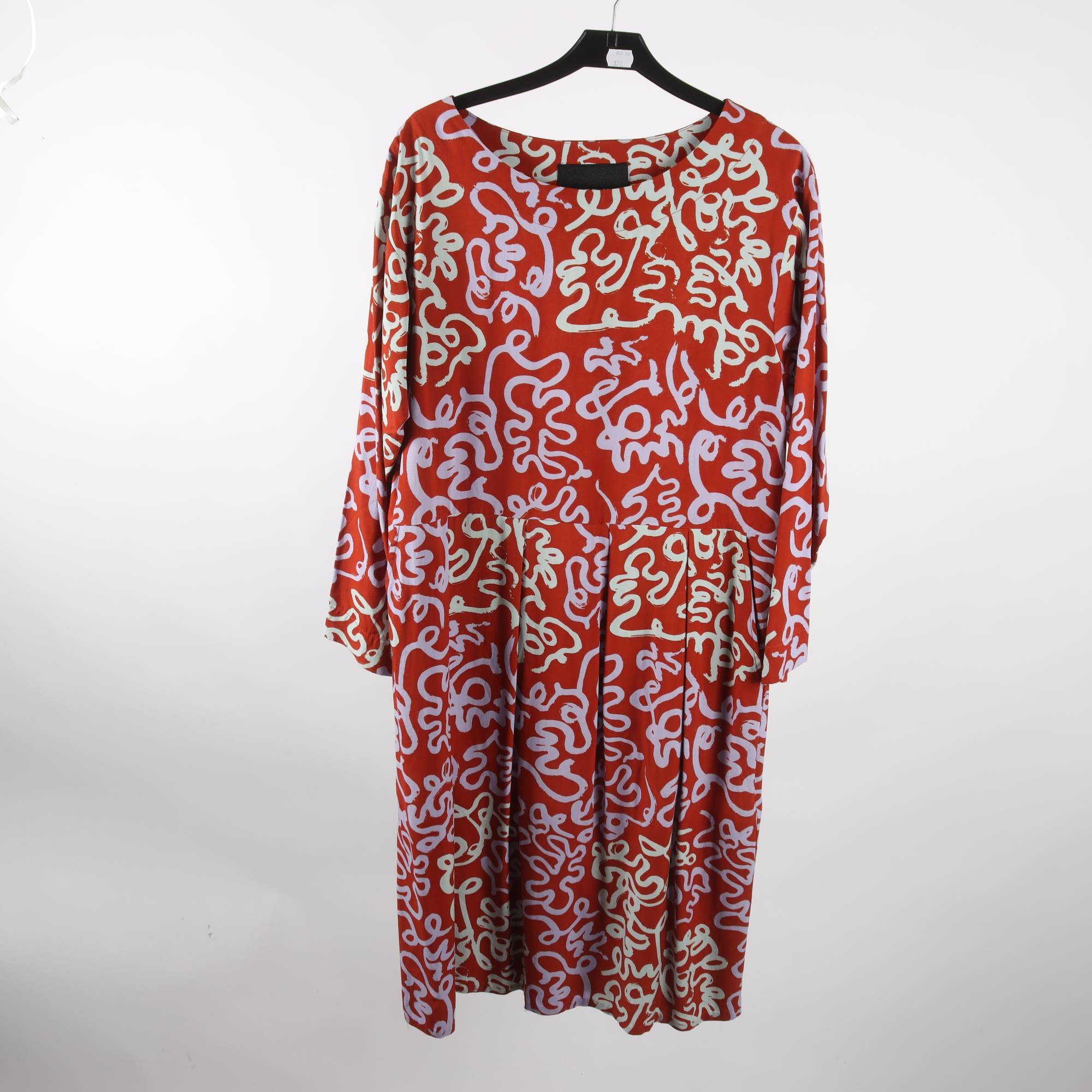 Klänning, Bitte Kai Rand, roströd, mönstrad, stl. S.