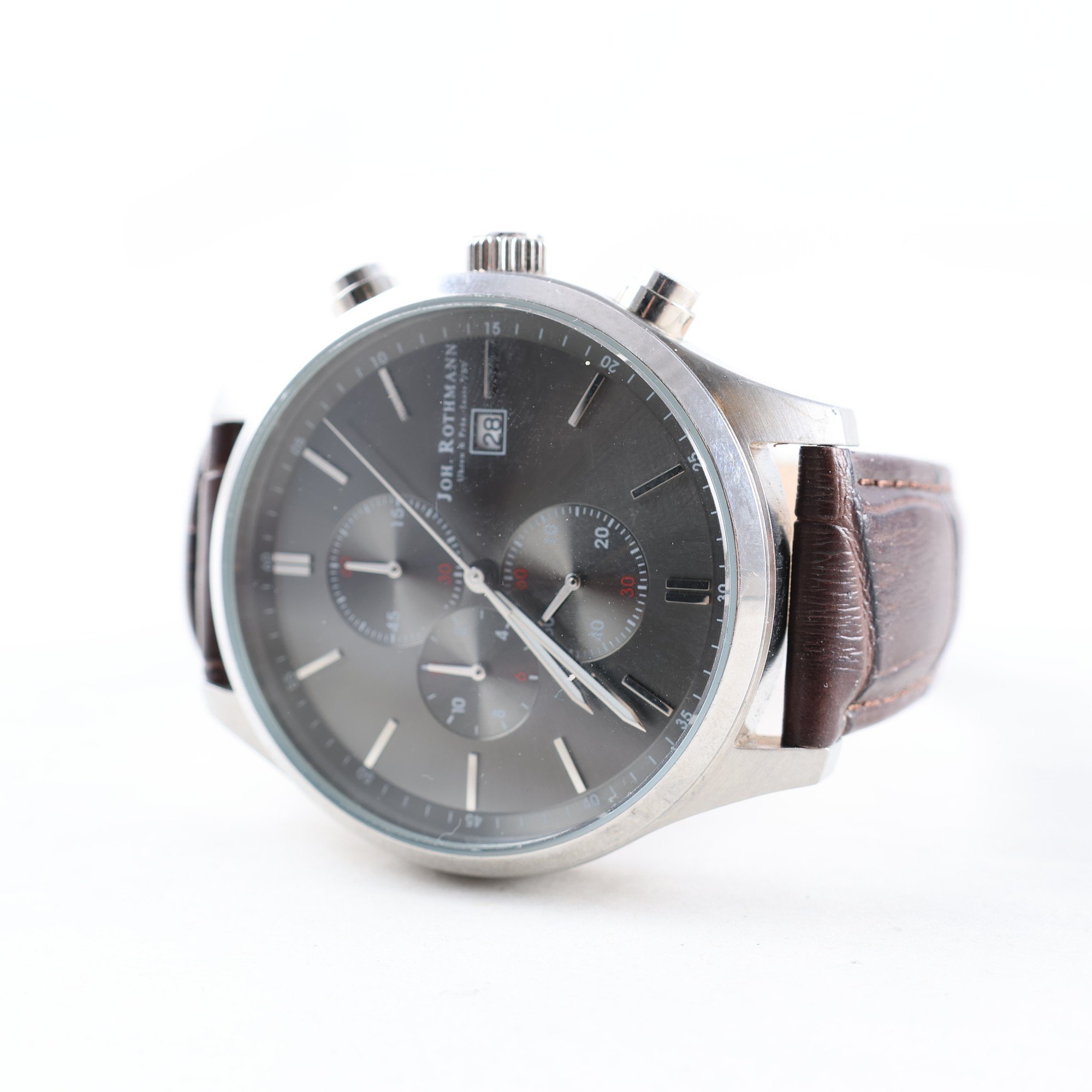 Armbandsur, Joh.Rothmann, kronograf, herr