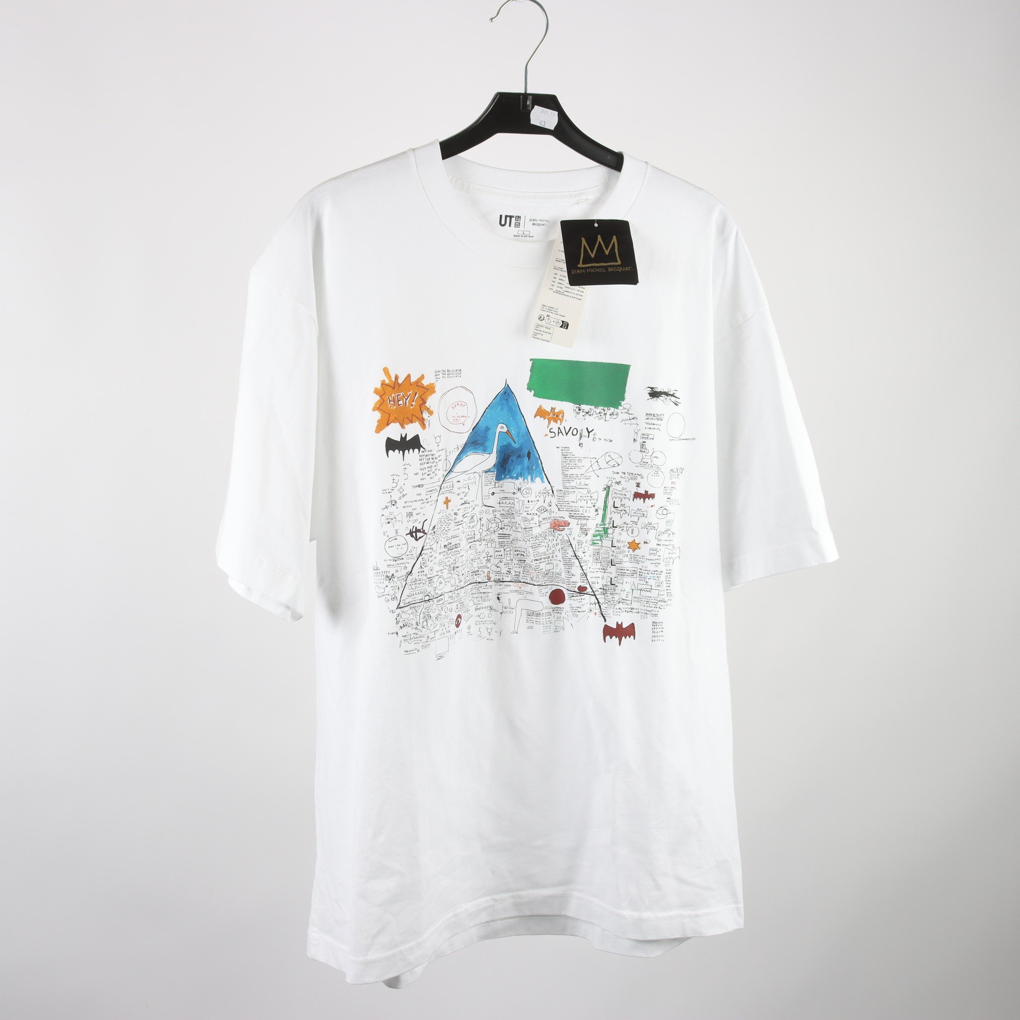 T-shirt, Uniqlo x Jean-Michel Basquiat, vit, stl. L