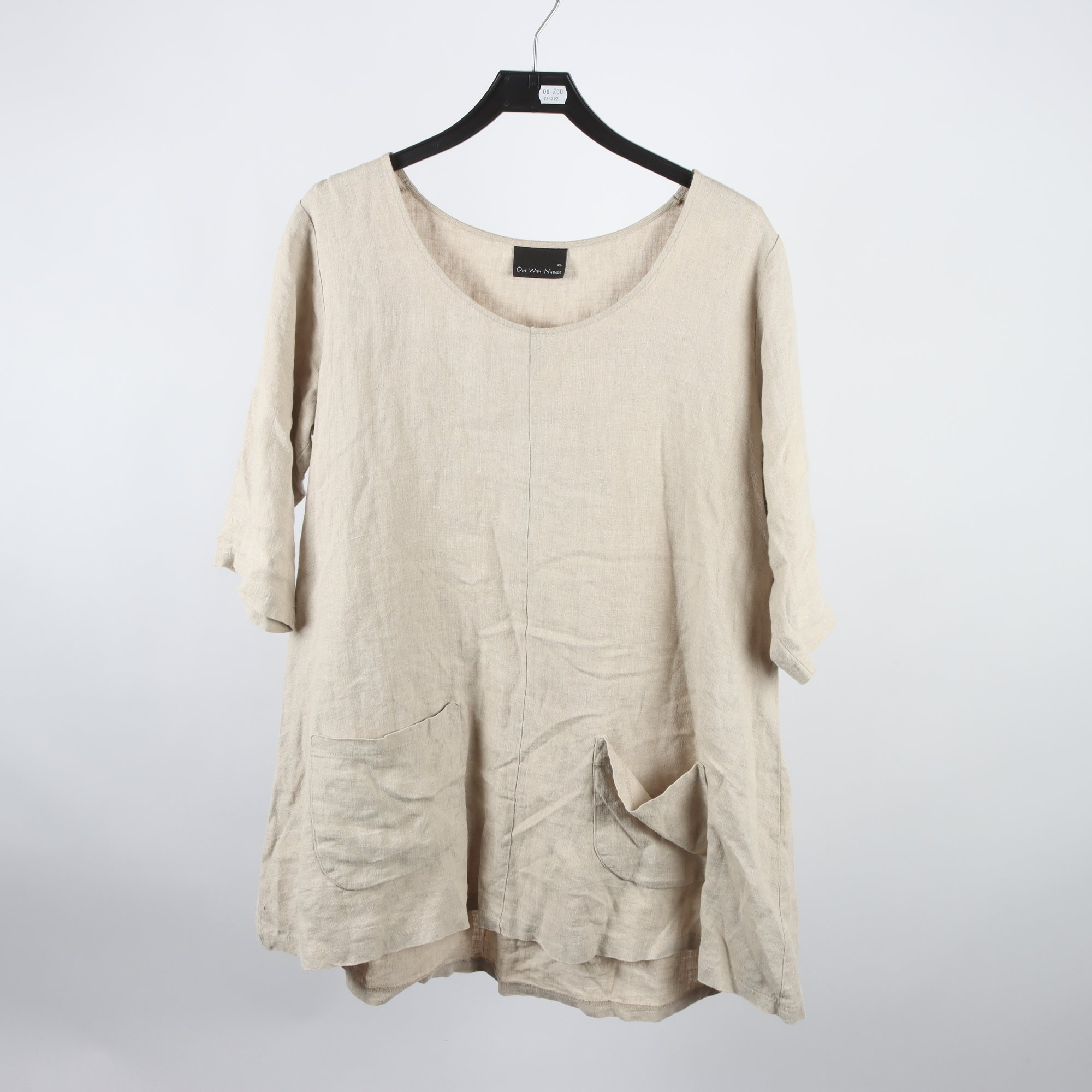 Tunika, One With Nature, 100% lin, stl. XL
