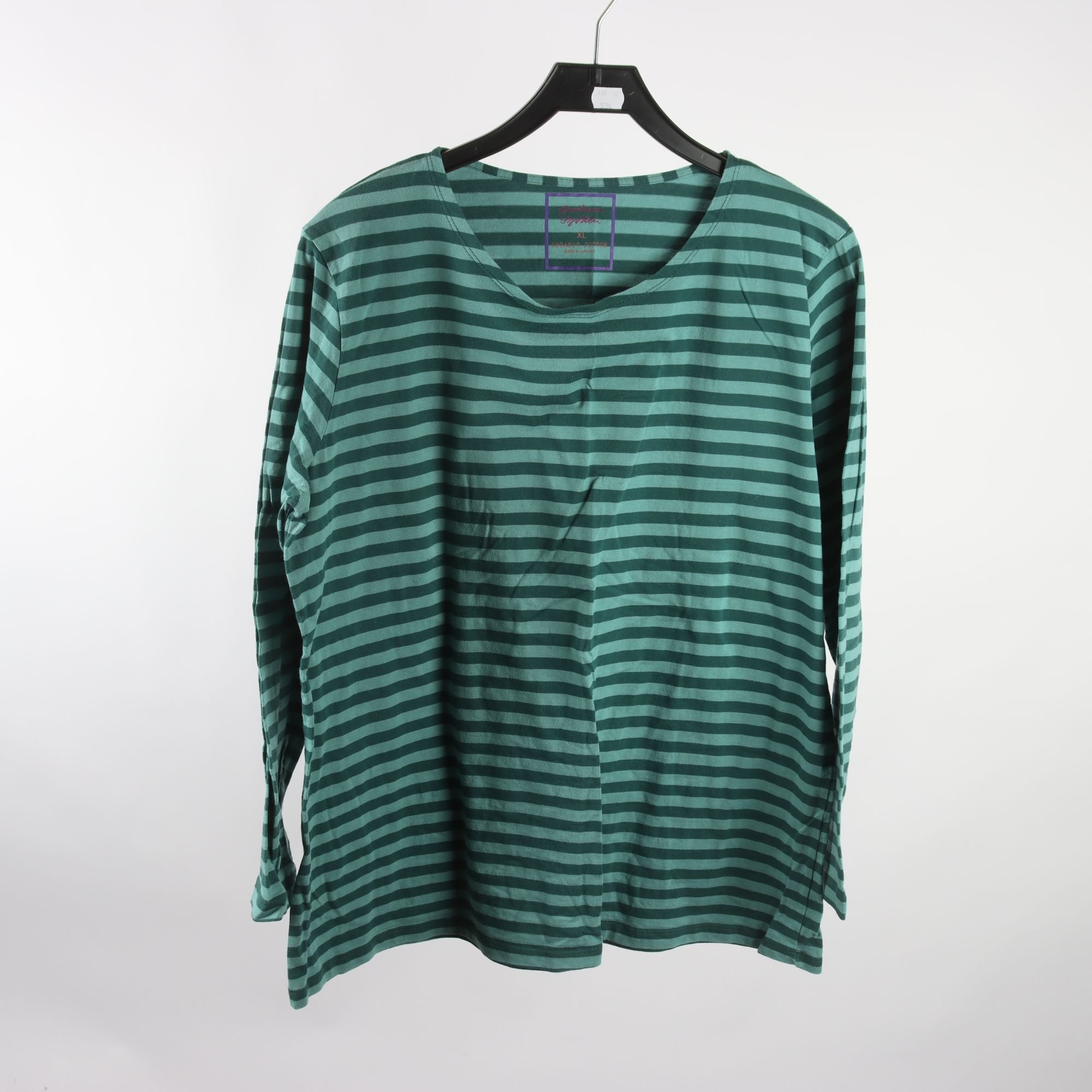 Tröja, Gudrun Sjödén, randig, grön, stl. XL.