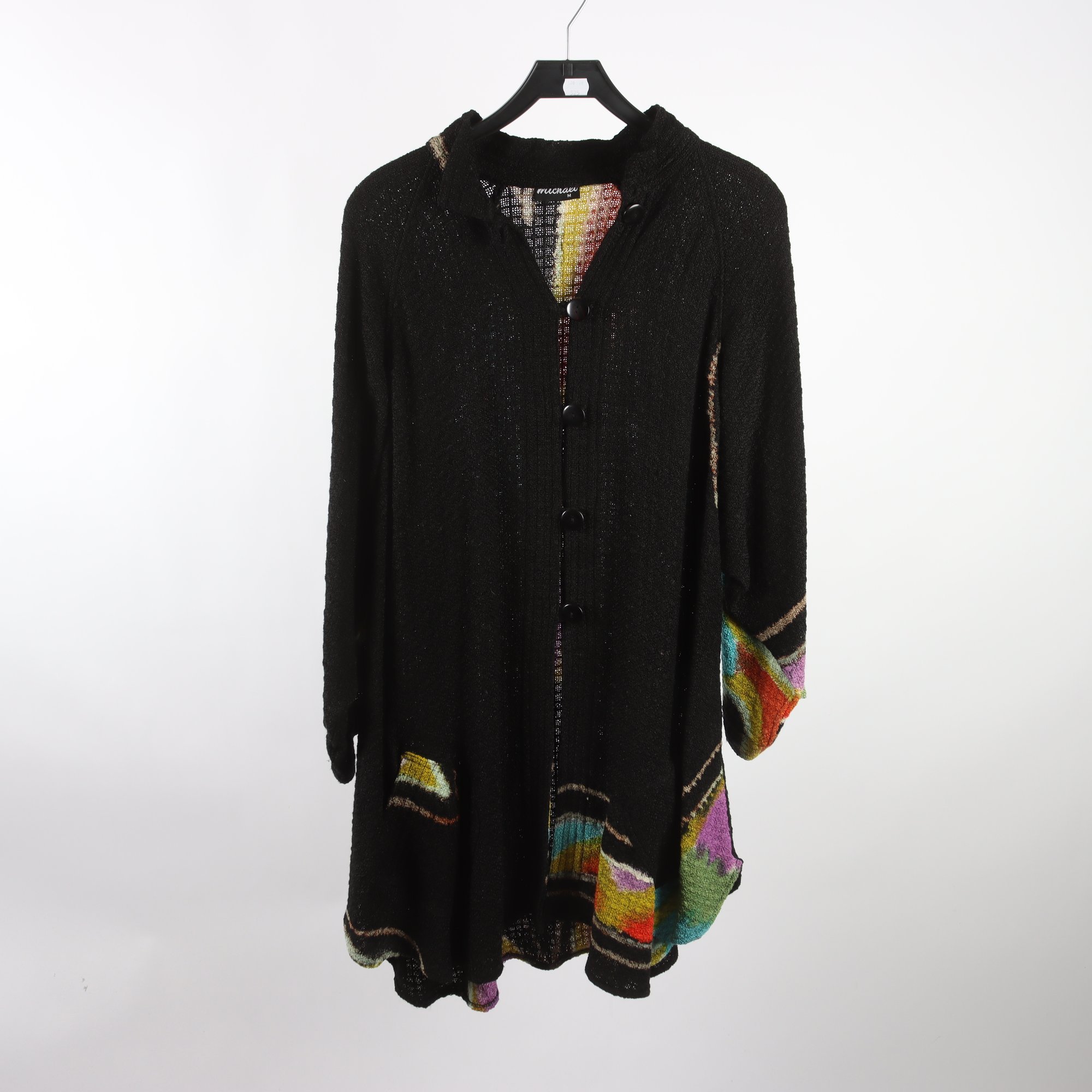 Kofta, Okänd, svart, blå, stl. M.