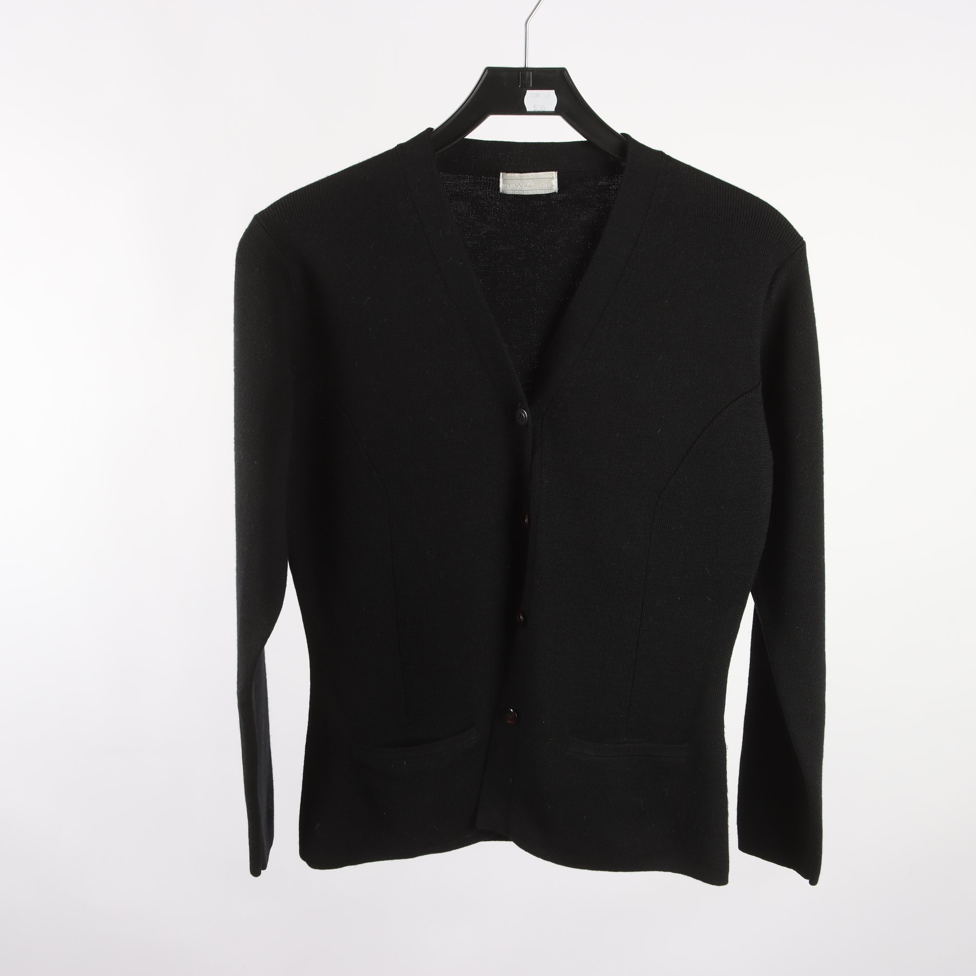 Kofta,Twilfit, svart, 100% ull, stl. S.