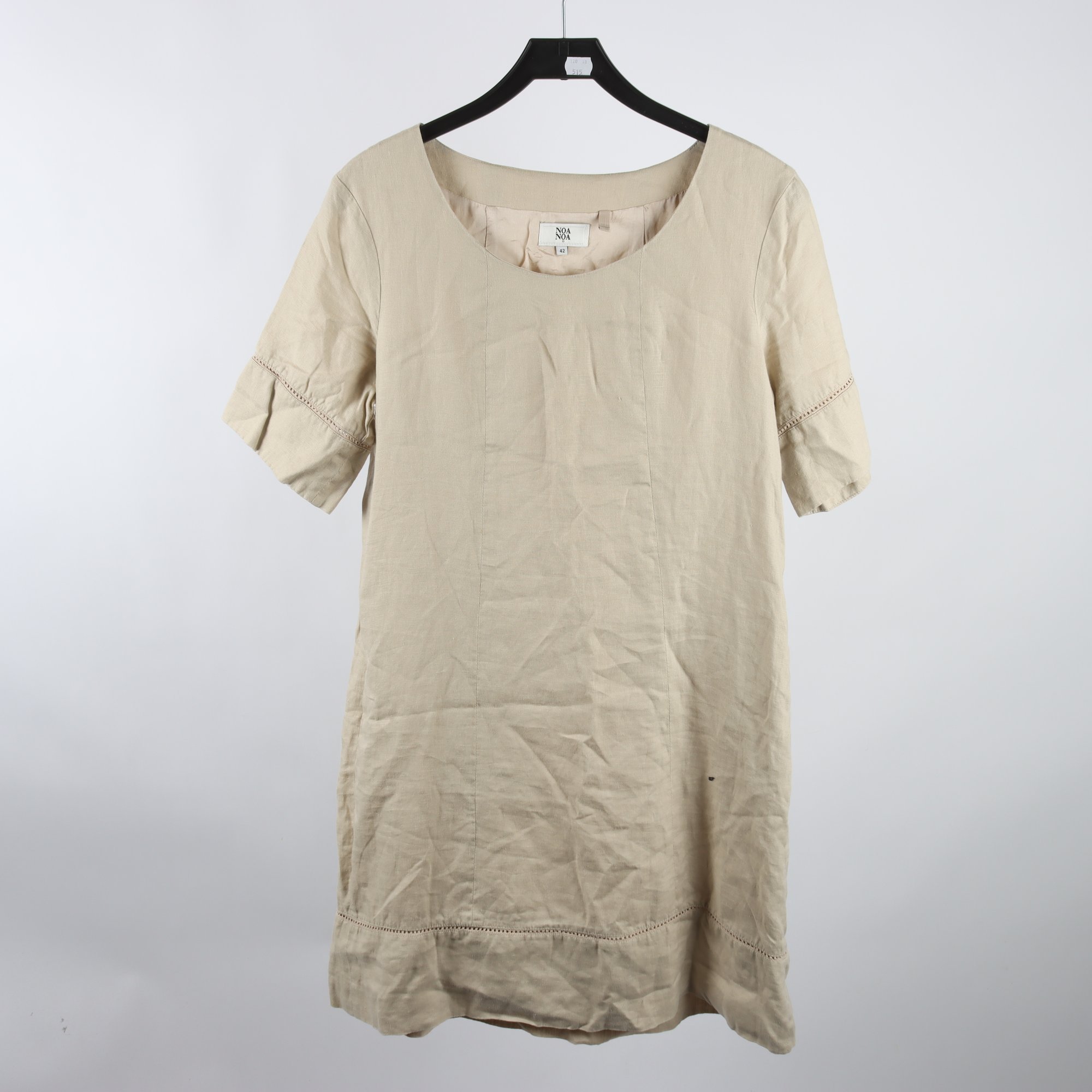 Klänning, Noa Noa, beige, 100% lin, stl. 42.