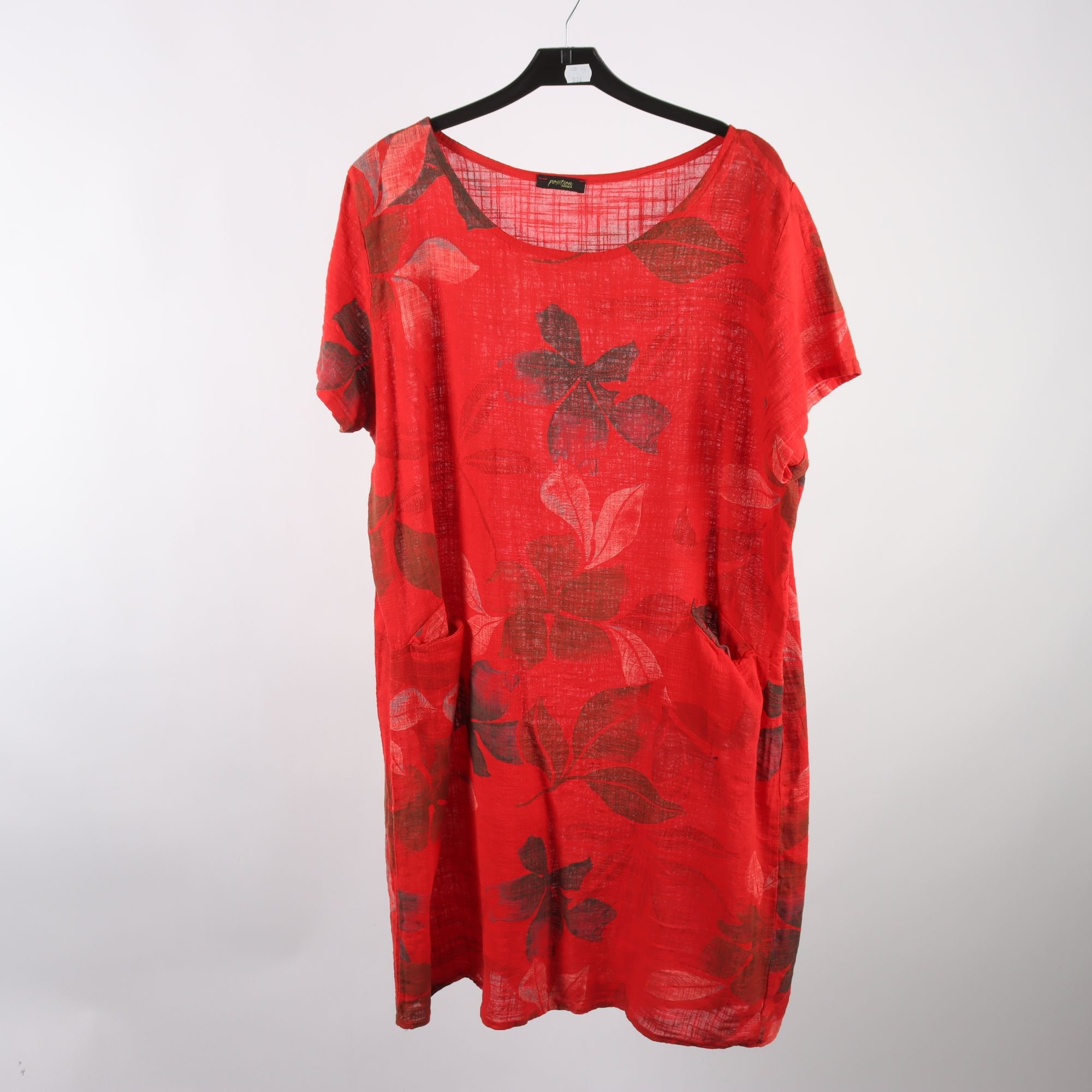 Klänning, Position, röd, blommig, stl. S.