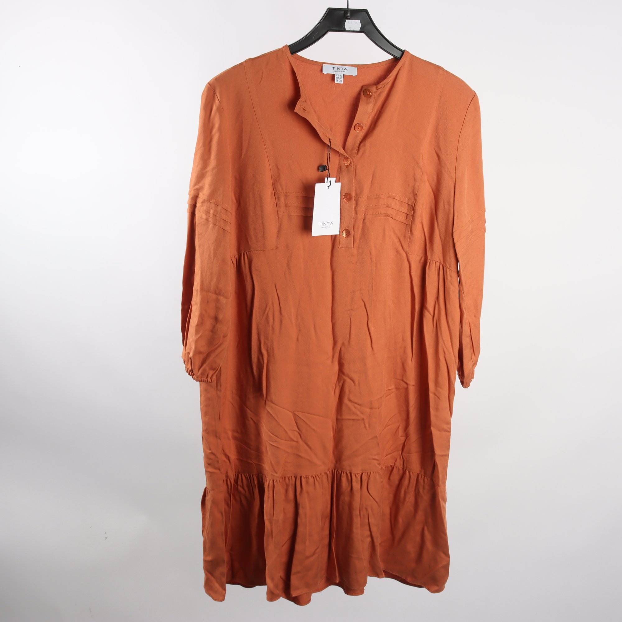 Klänning, Tinta, roströd, stl. 38.