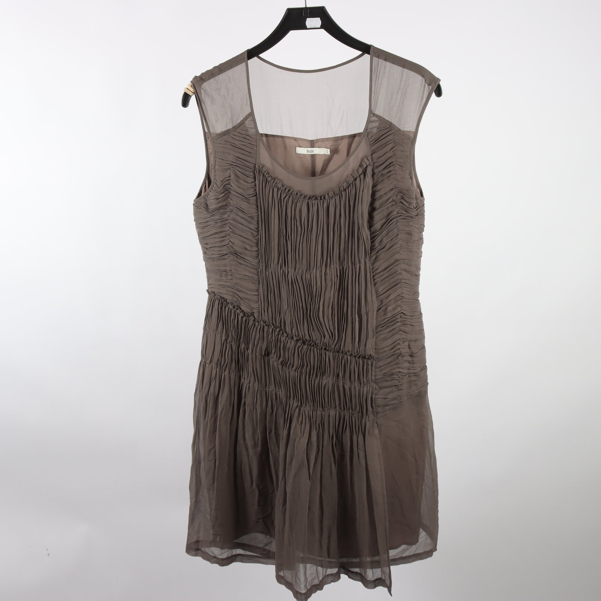 Klänning, Stills, grå, 100% silke, slt. 40.