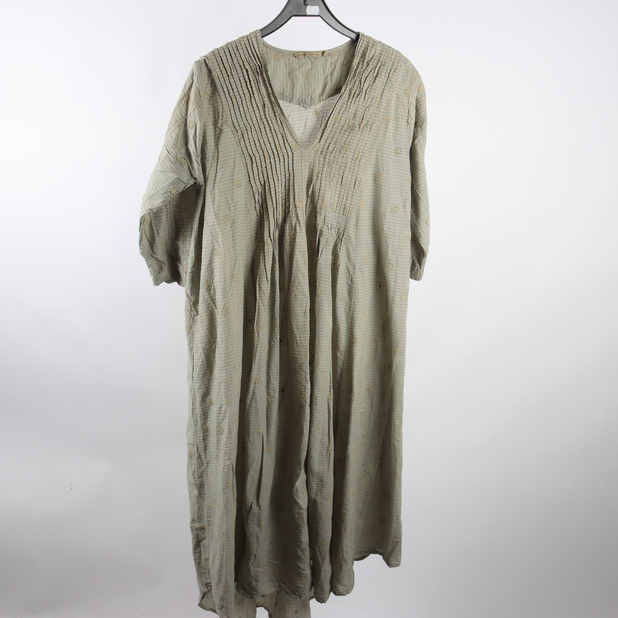 Klänning, Okänd, grå, beige, stl. ca. L.