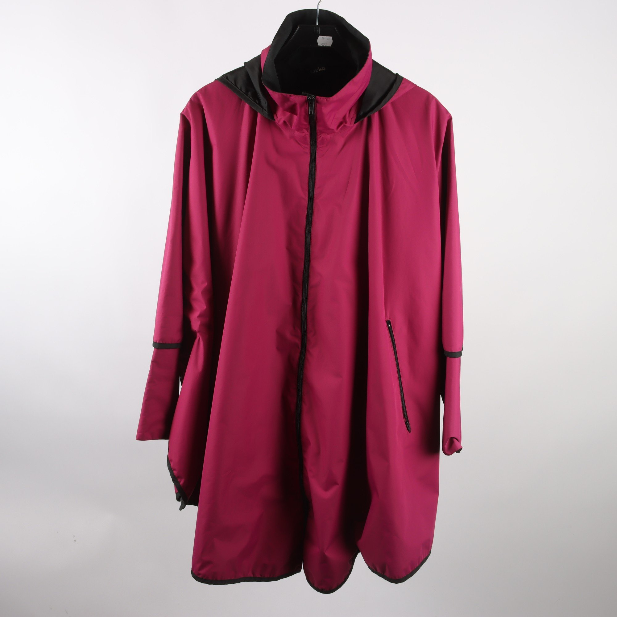 Regnponcho, Abeko, vinröd, stl. L.