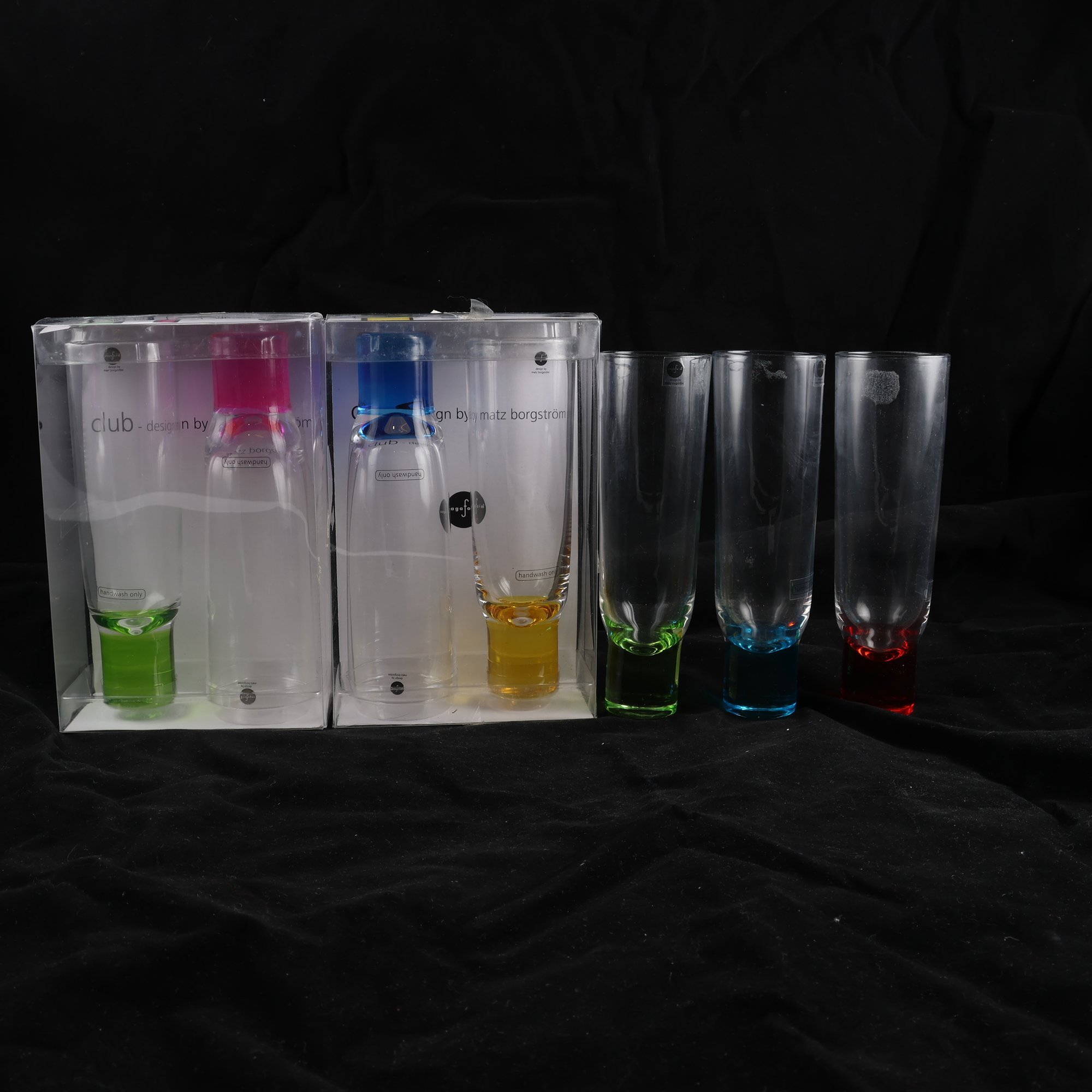 Glas, Saga Form, ”Club”, Matz Borgström, 7st. Samfraktas ej.