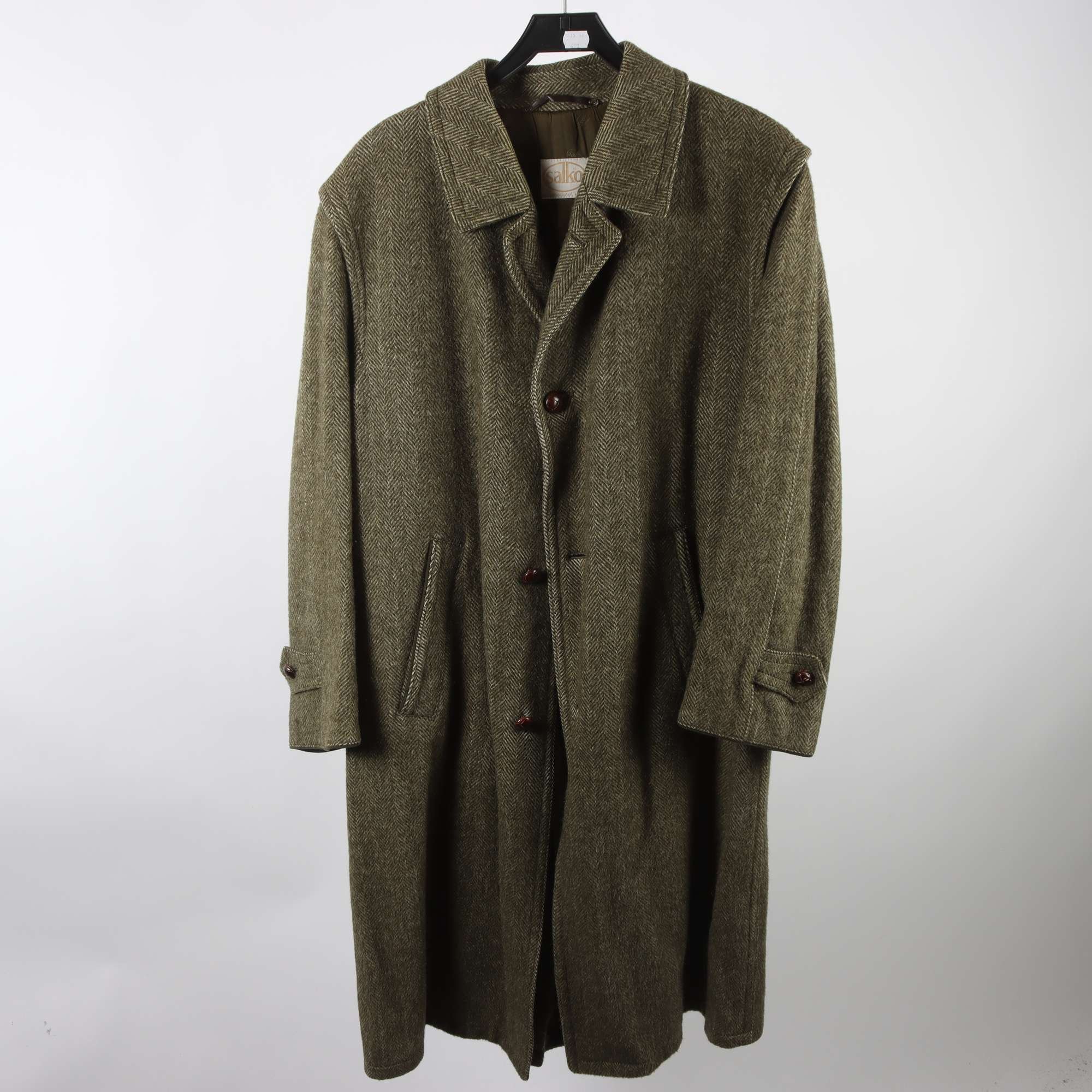 Kappa, Salko, grönspräcklig, 100% ull, stl. 38.