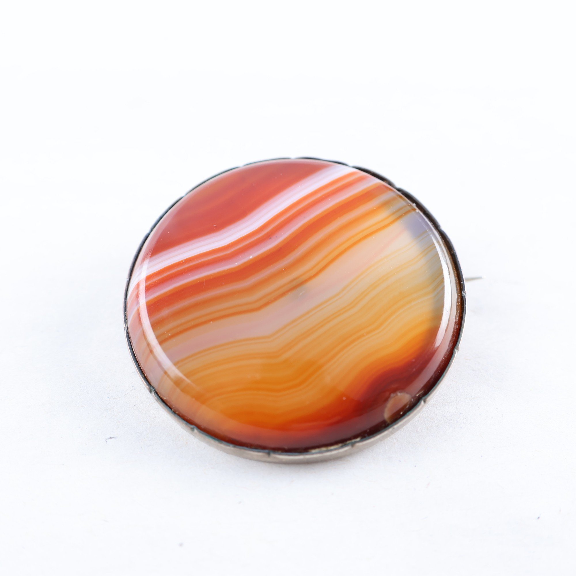 Agat brosch, vintage, silver, brv: 17.3g