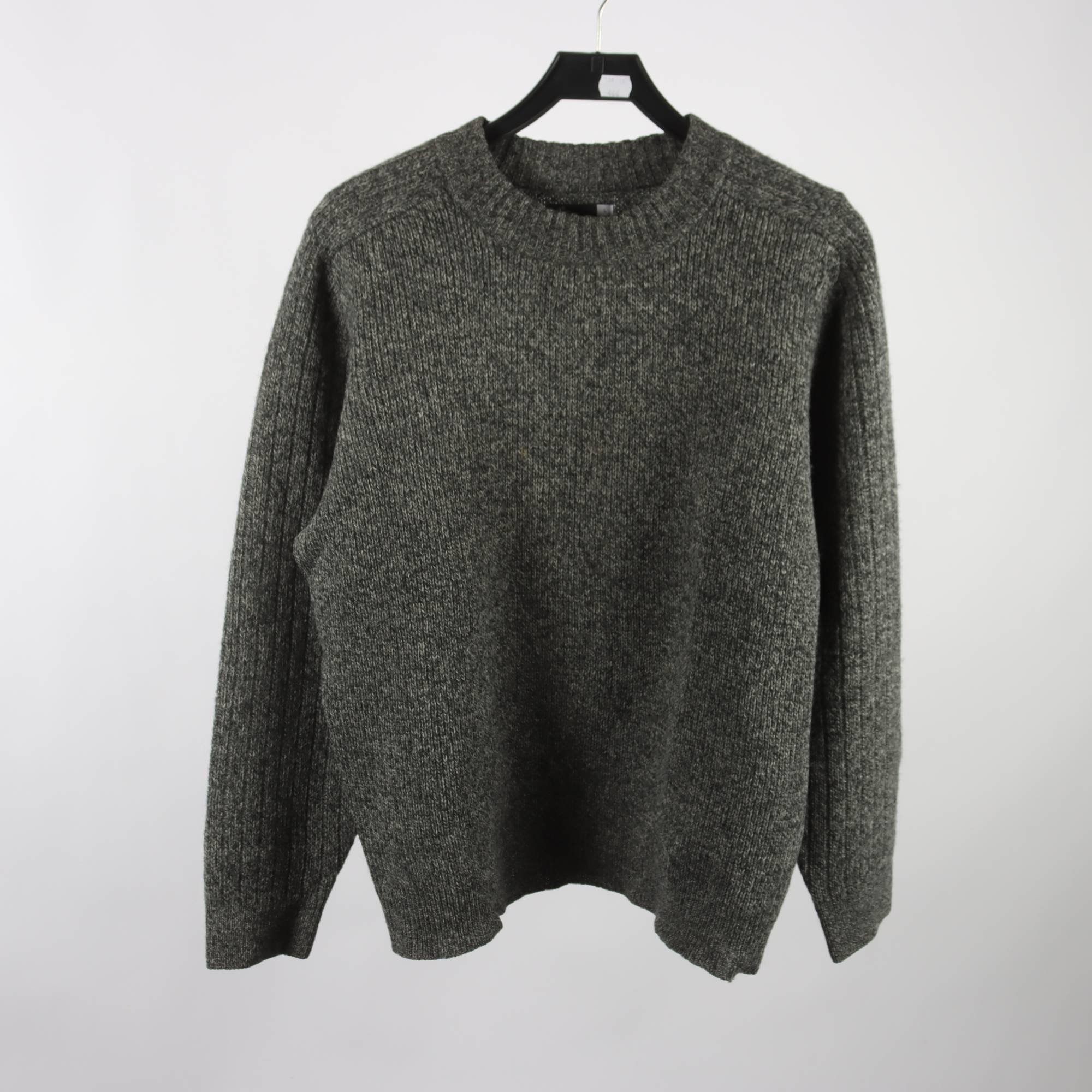 Tröja, Carl, grå, 100% ull, stl. L.