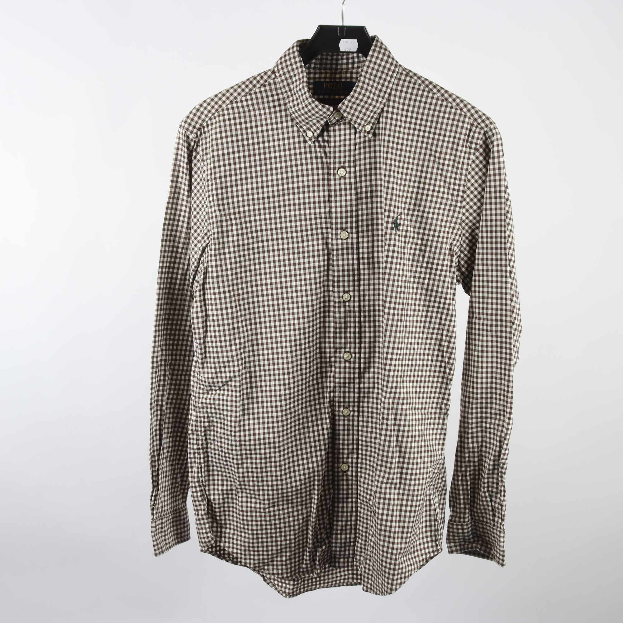 Skjorta, Polo Ralph Lauren, rutig, brun, stl. M.