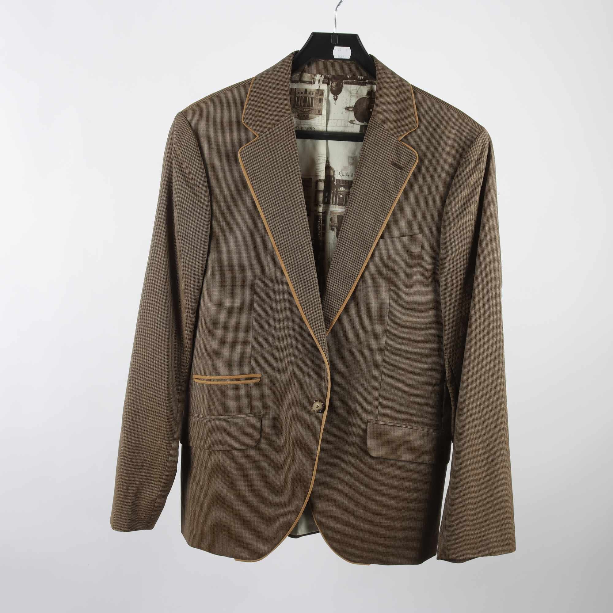 Kavaj, Circle of Gentlemen, grön, rutig, 100% ull, stl. 48.