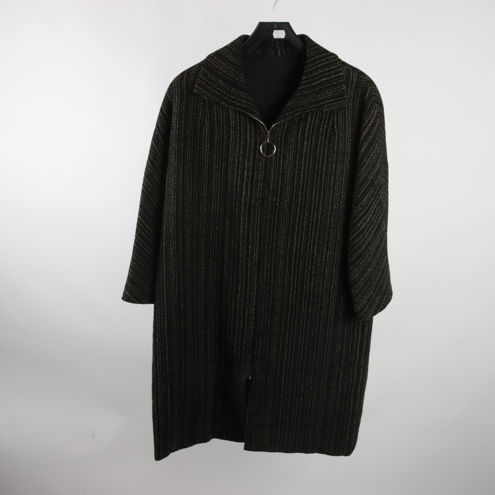 Kappa, Okänd, svart, beige, ull, stl. ca. M.