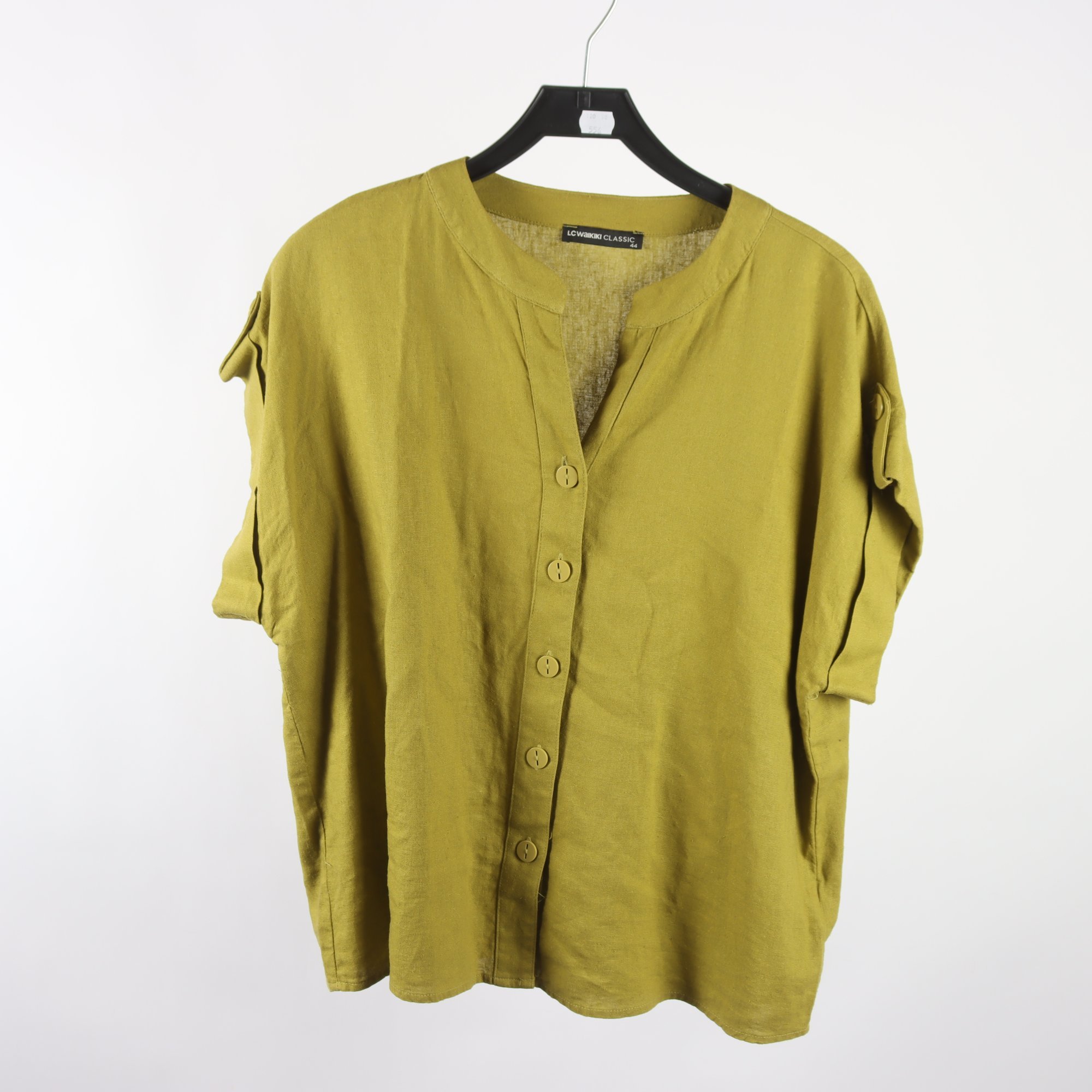 Blus, LC Waikkiki, grön, linmix, stl. 44.