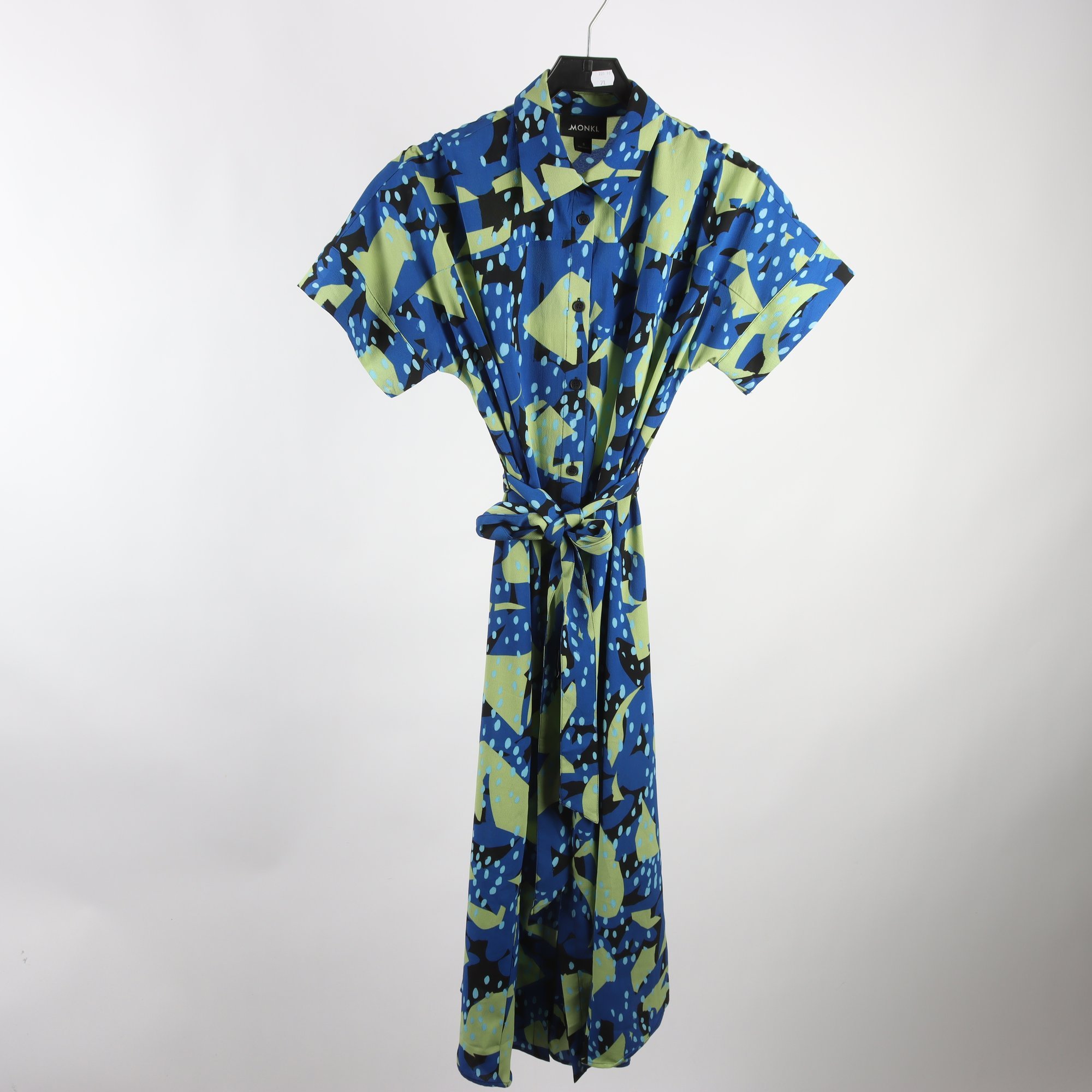 Klänning, Monki, blå, grön,svart, mönstrad, stl. S